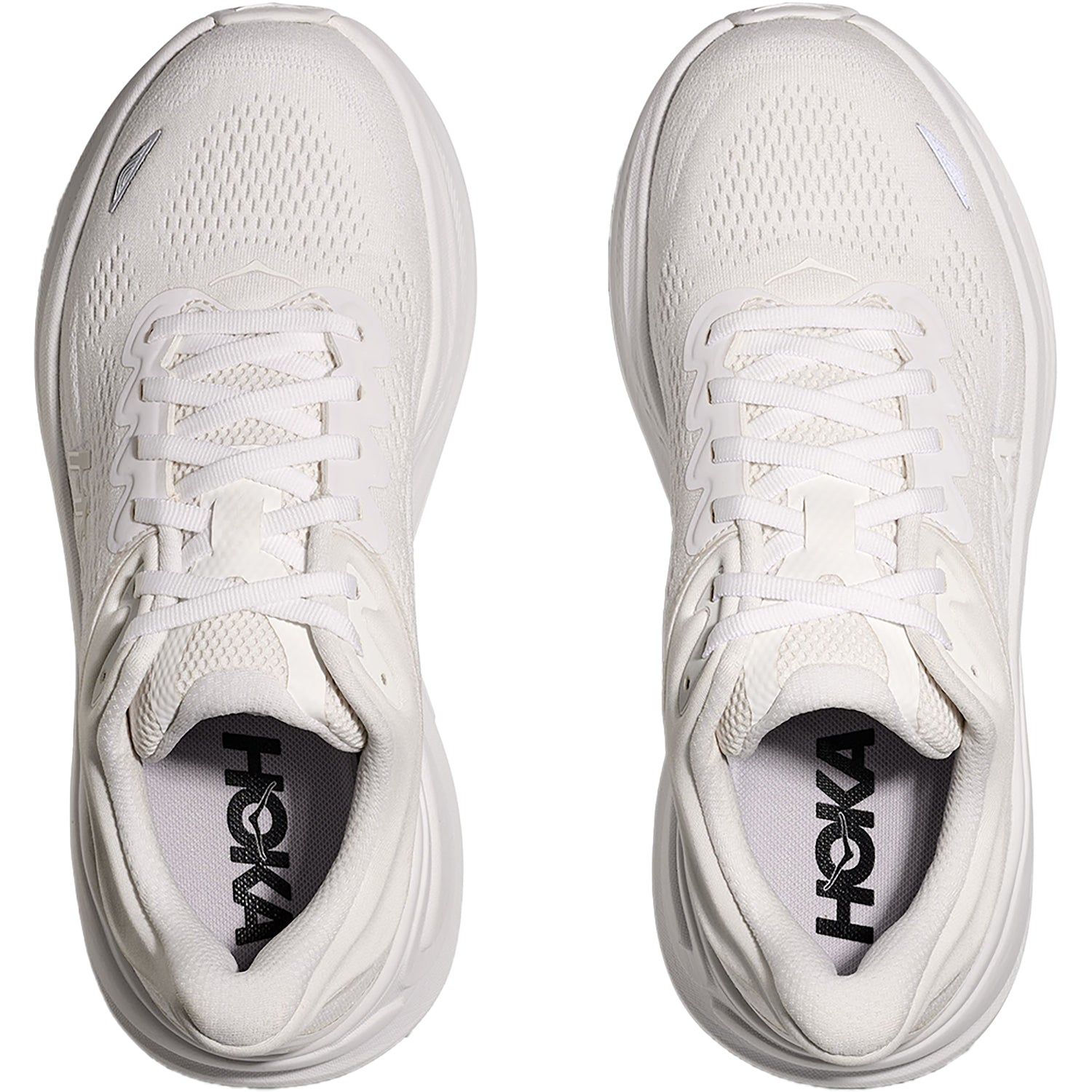 Womens Hoka one one Women's HOKA Bondi 9 White/White White /White