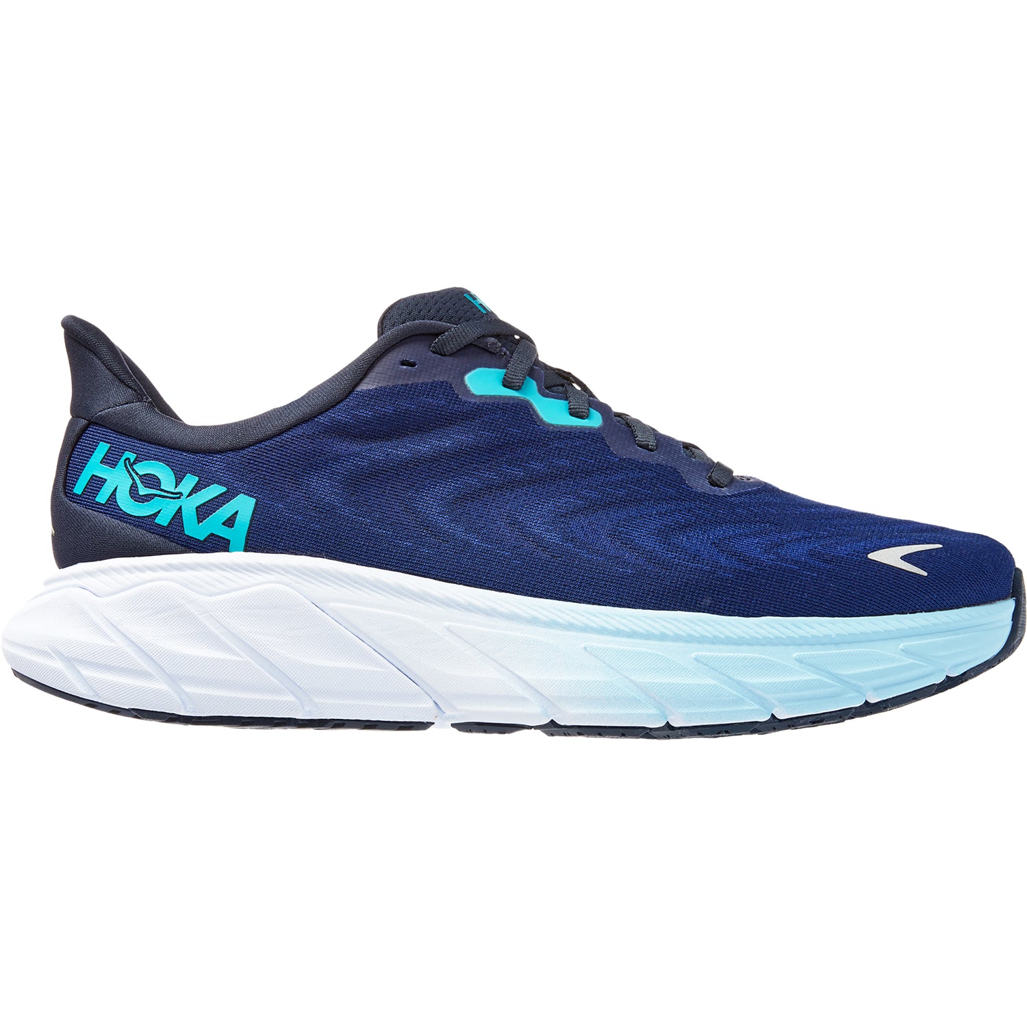 Mens Hoka one one Men's Hoka Arahi 6 Outer Space/Bellwether Blue Mesh Outer Space/Bellwether Blue Mesh