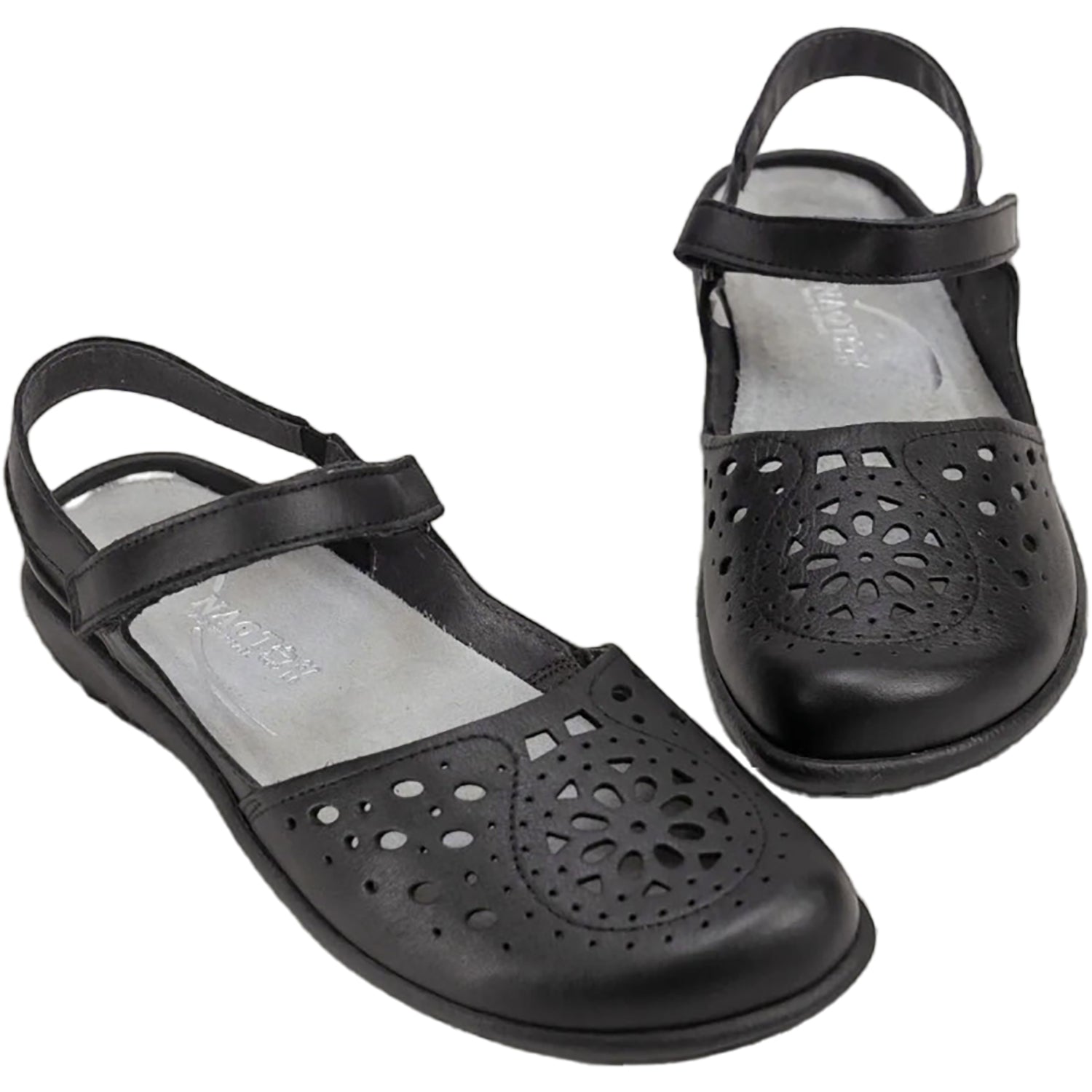 Womens Naot Women's Naot Arataki Black Raven Leather Black Raven Leather