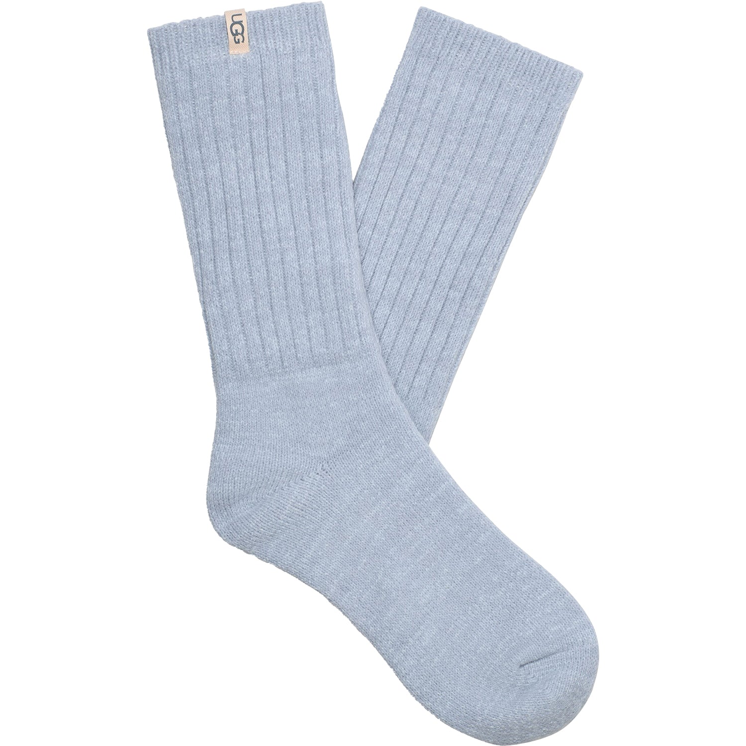 Womens Ugg Women's UGG Rib Knit Slouchy Crew Sock Icelandic Blue Icelandic Blue