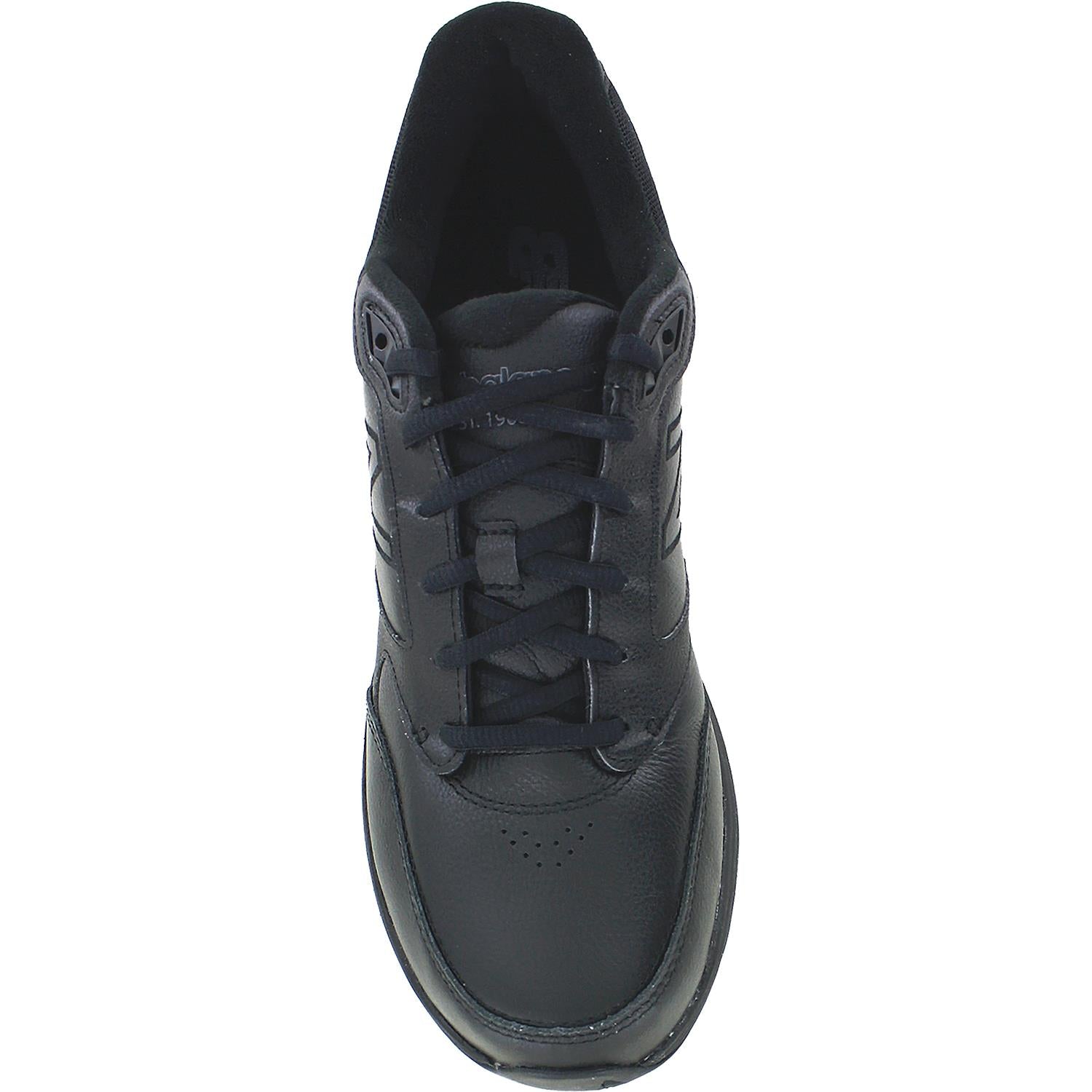 Mens New balance Men's New Balance MW928BK3 Walking Shoes Black Leather Black Leather