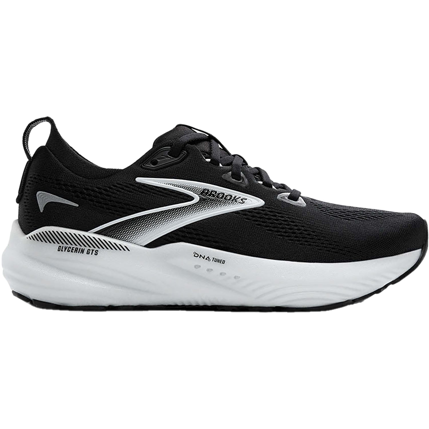 Womens Brooks Women's Brooks Glycerin GTS 22 Black/Grey/White Mesh Black/Grey/White Mesh