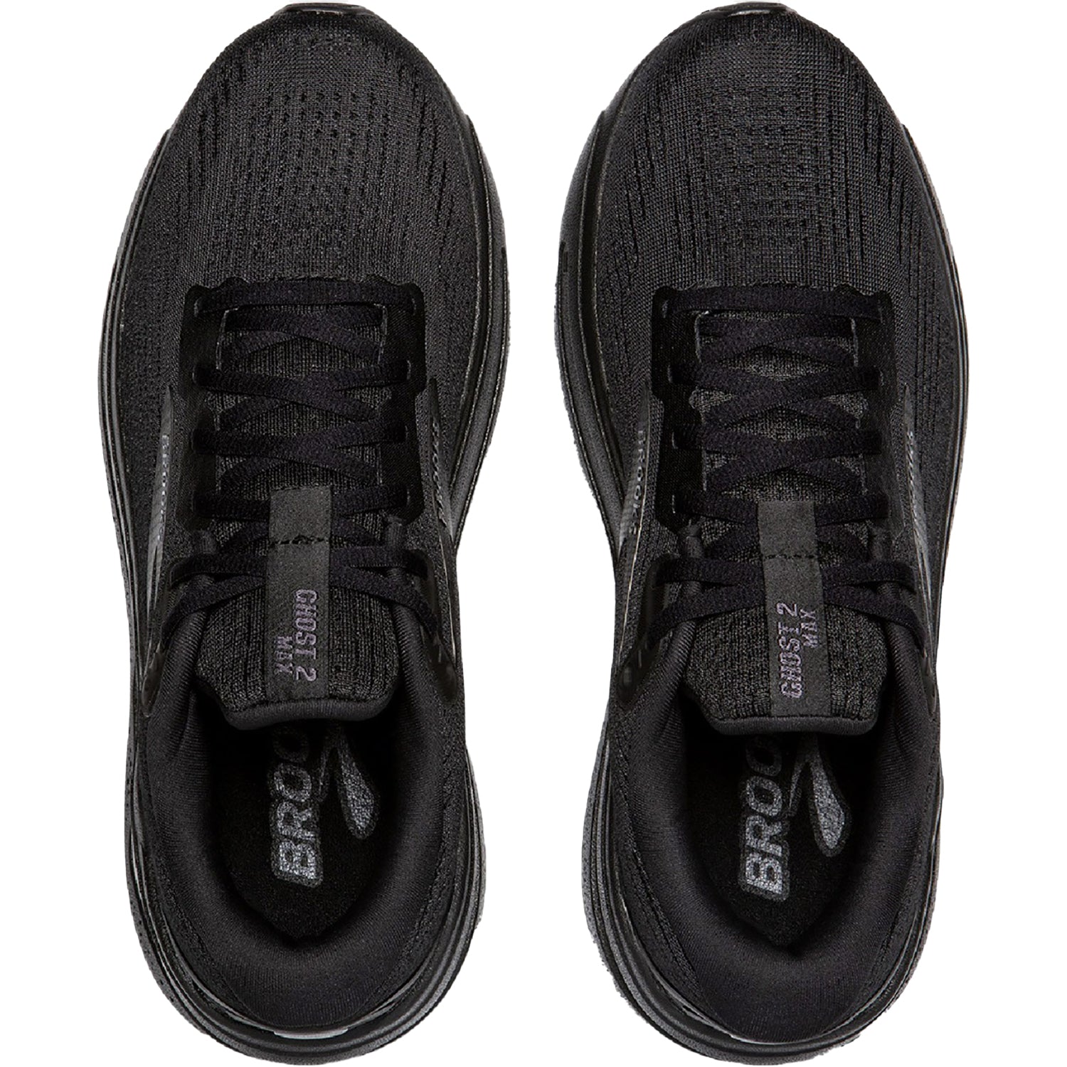Mens Brooks Men's Brooks Ghost Max 2 Black/Black/Ebony Mesh Black/Black/Ebony Mesh