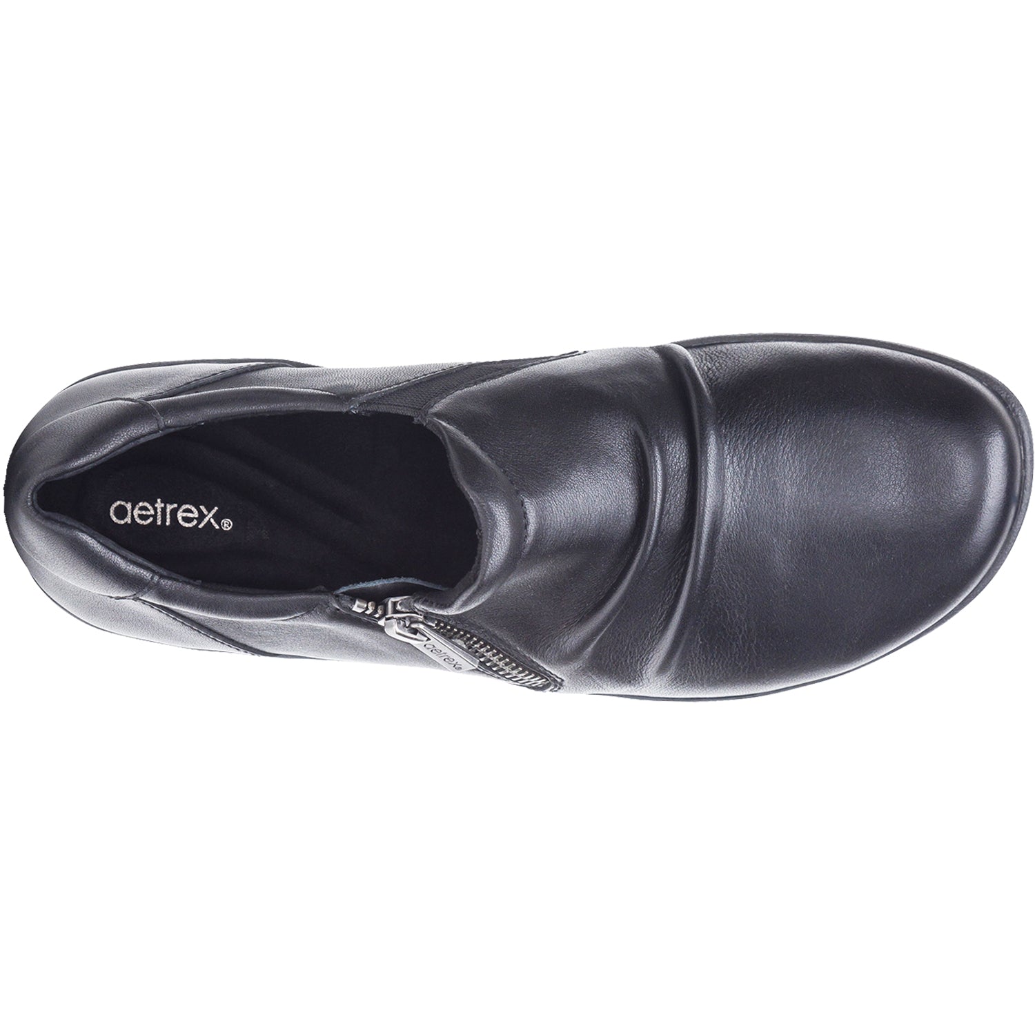 Womens Aetrex Women's Aetrex Katie Black Leather Black Leather