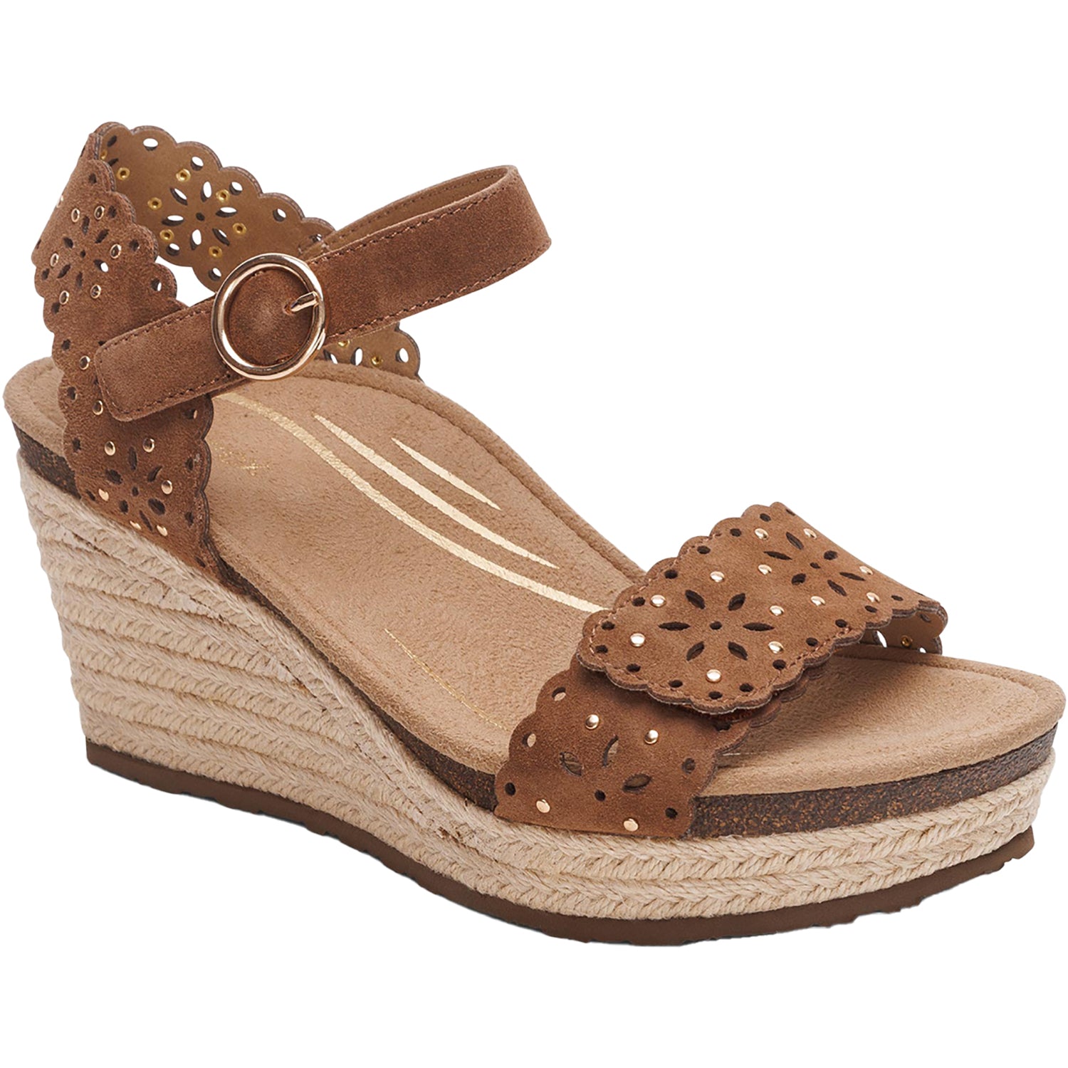 Womens Aetrex Women's Aetrex Sydney Scotch Cutout Suede Scotch Cutout Suede