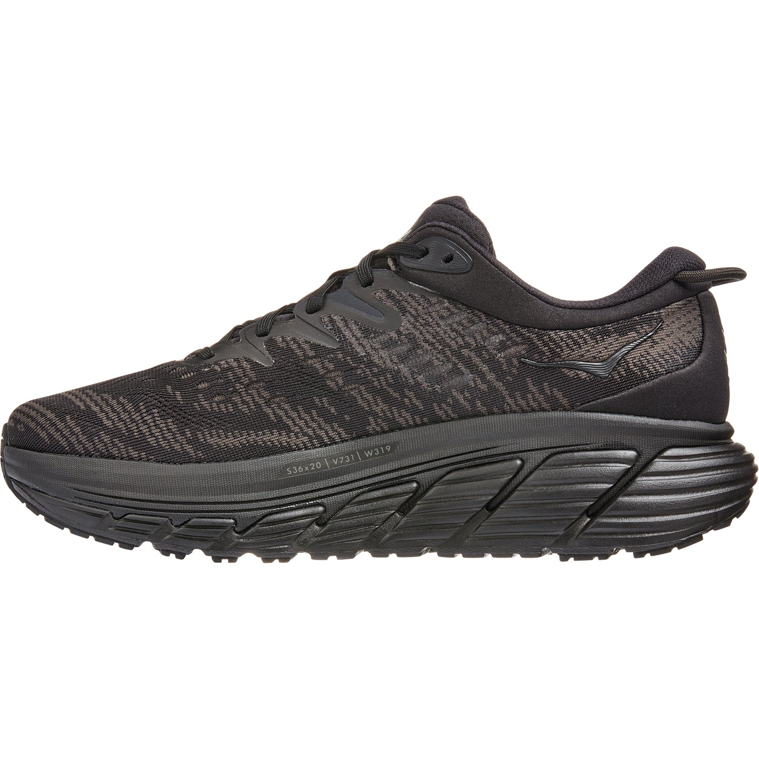 Mens Hoka one one Men's Hoka Gaviota 4 Black Mesh Black Mesh