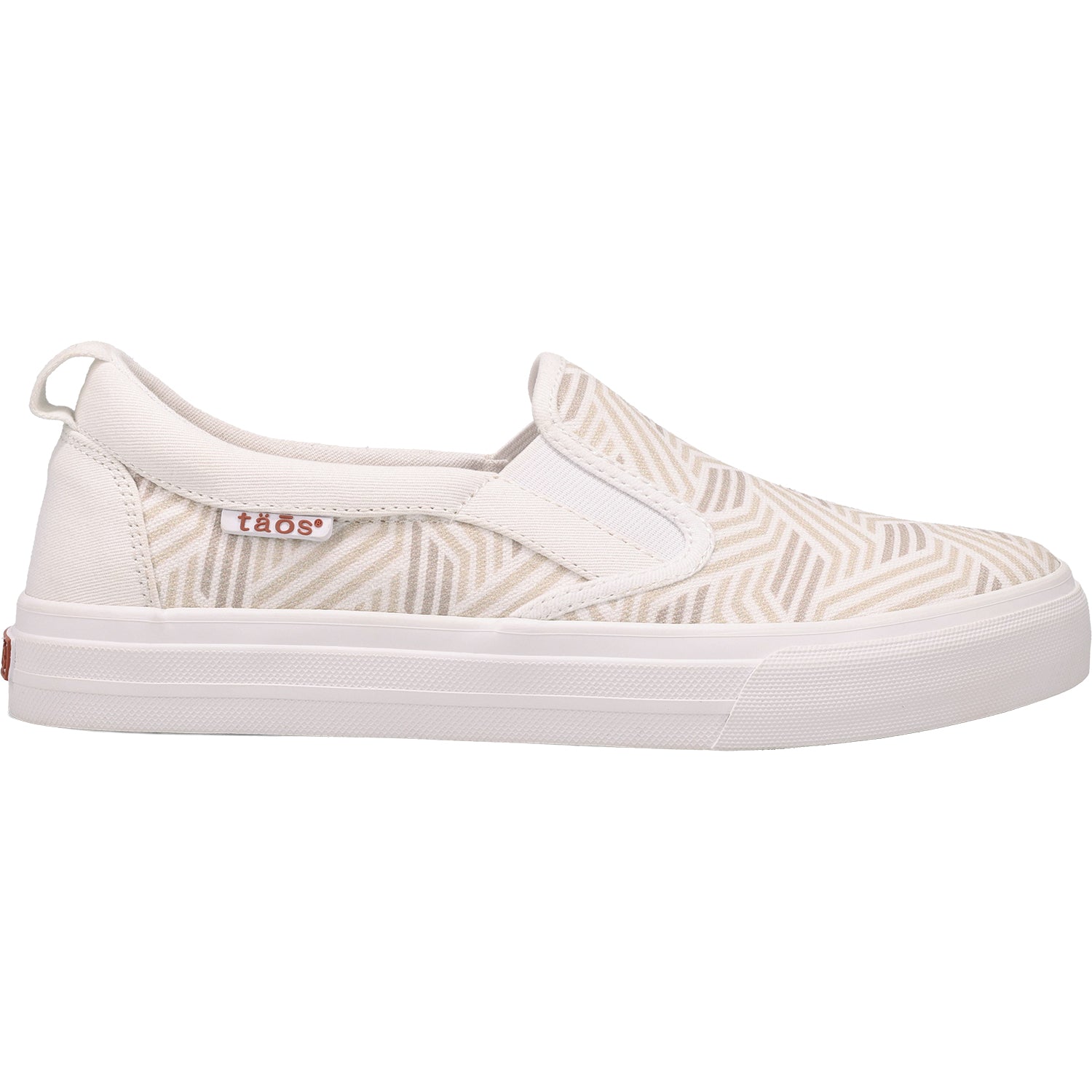 Womens Taos Women's Taos Rubber Soul Geo Print White Canvas Geo Print White Canvas