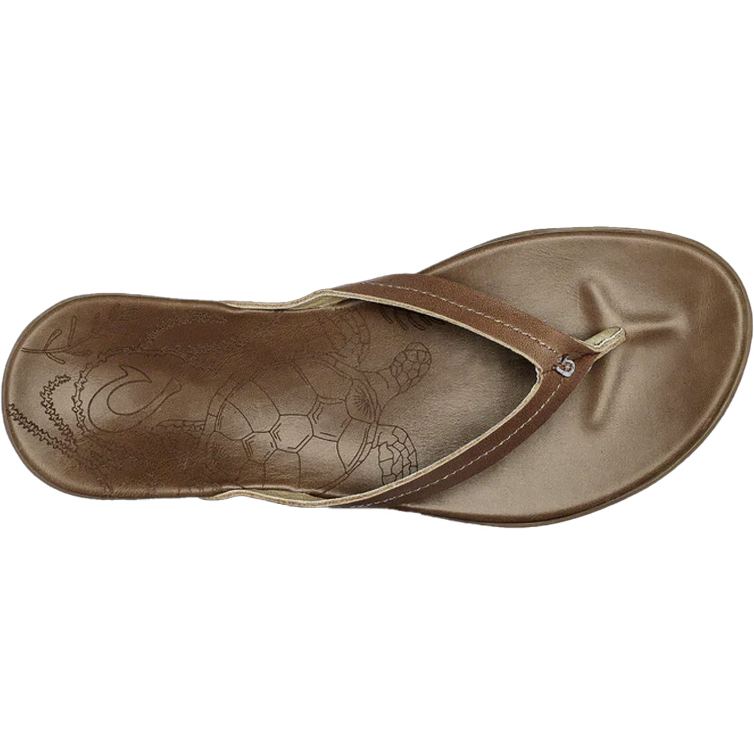 Womens Olukai Women's Olukai Honu Tan/Tan Leather Tan/Tan Leather