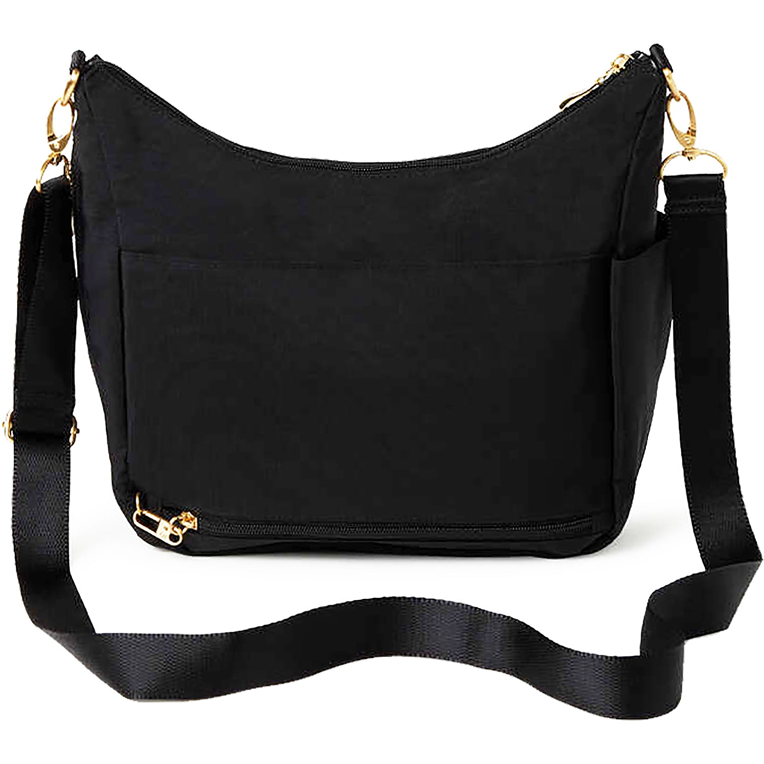 Womens Baggallini Baggallini Modern Everywhere Hobo Black/Gold Nylon Black/Gold Nylon