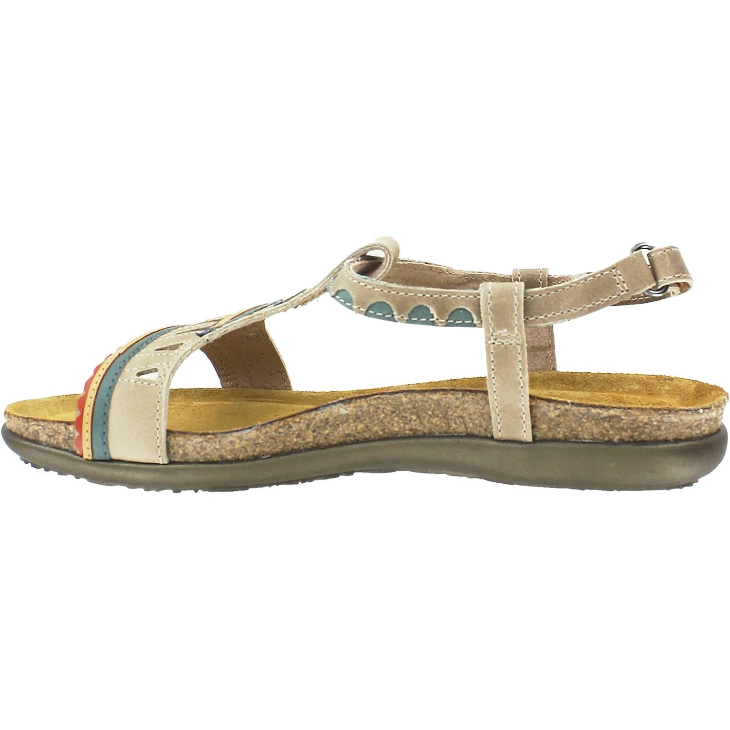 Womens Naot Women's Naot Odelia Khaki Beige/Sea Green Leather Khaki Beige/Sea Green Leather
