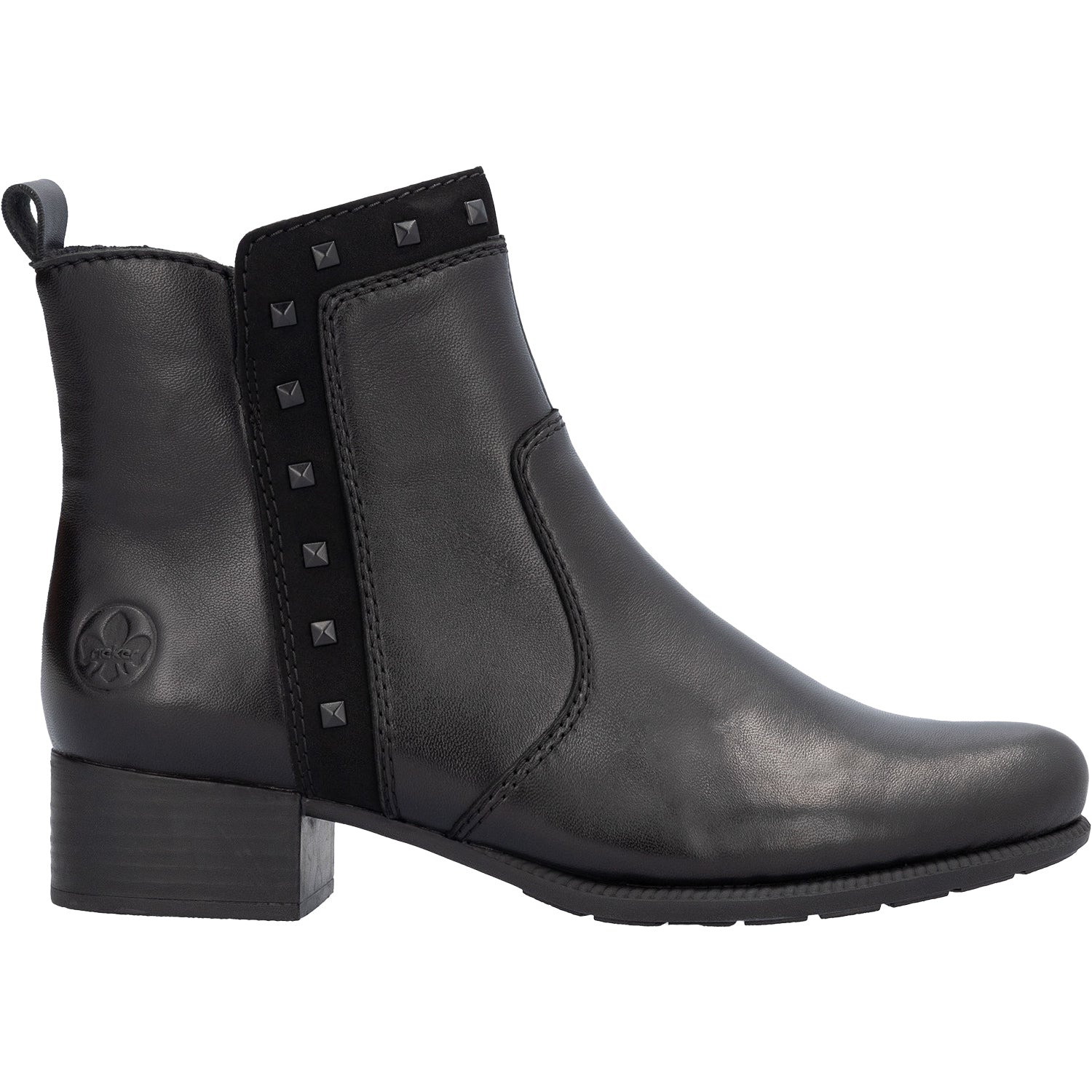 Womens Rieker Women's Rieker 78657-00 Black/Black/Black Leather Black/Black/Black Leather