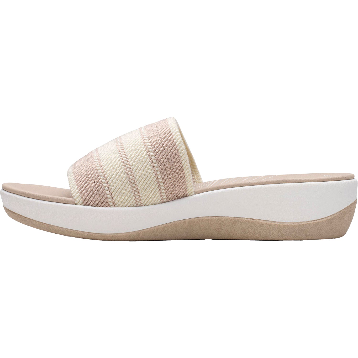 Womens Clarks Women's Clarks Cloudsteppers Arla Hollis Sand Combi Knit Synthetic Sand Combi Knit Synthetic