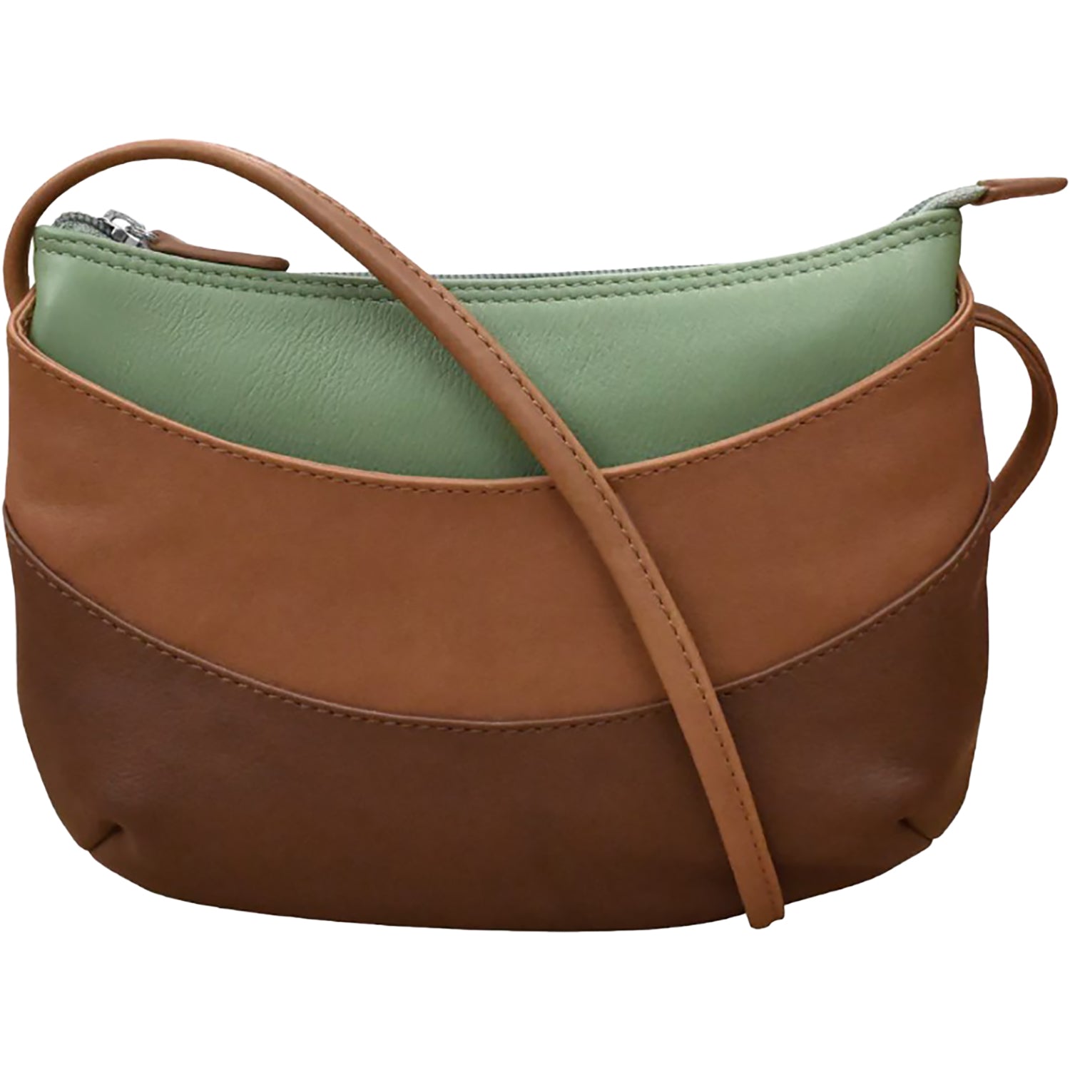 Ili new york ili New York Round Zip Top Crossbody Sage Combo Sage Combo