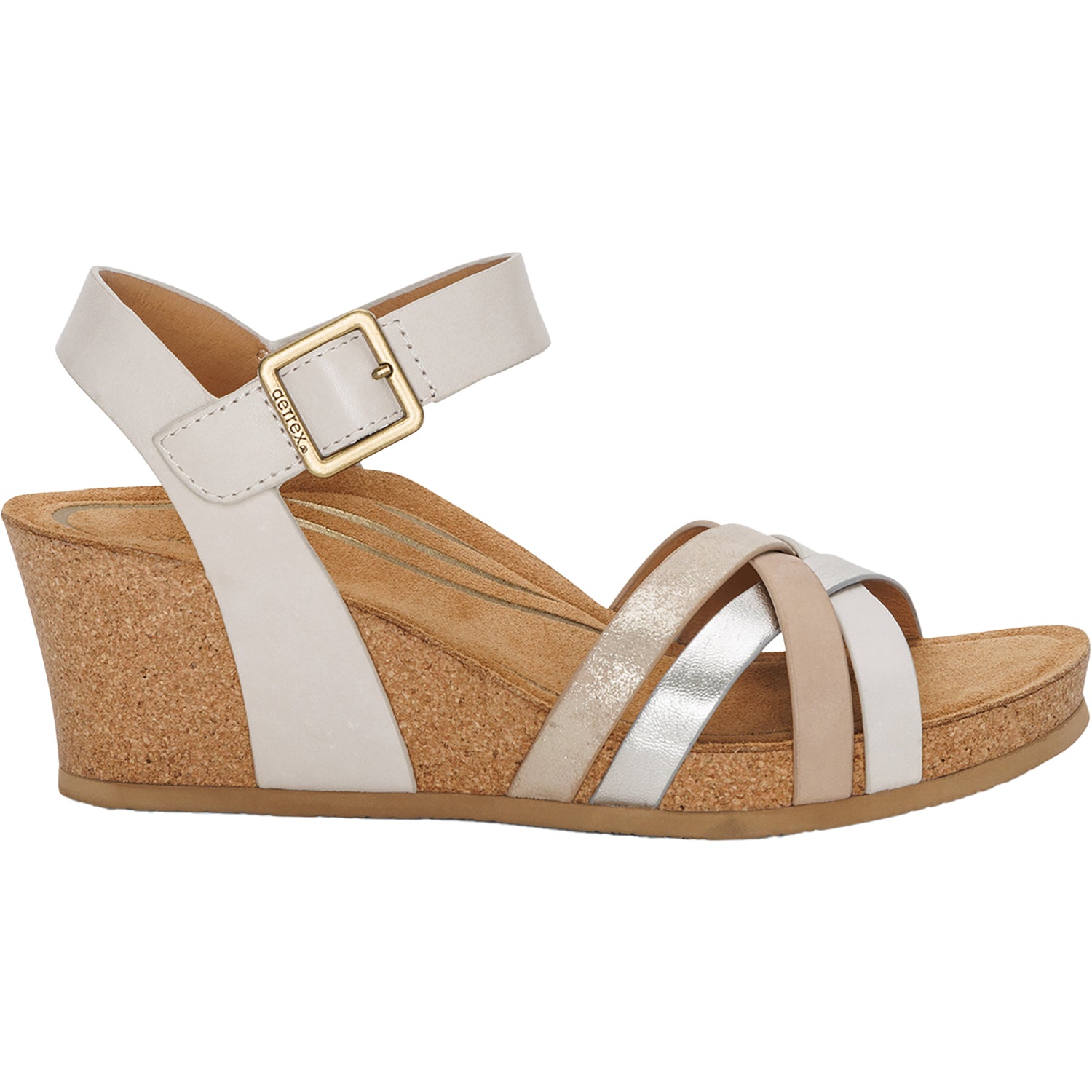 Womens Aetrex Women's Aetrex Noelle Ivory Multi Leather Ivory Multi Leather
