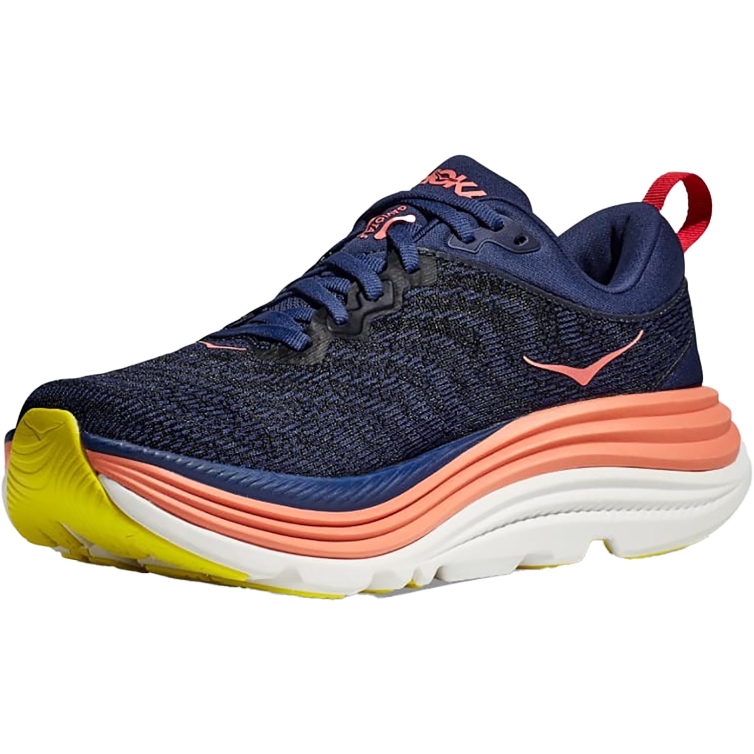 Womens Hoka one one Women's Hoka Gaviota 5 Evening Sky/Coral Mesh Evening Sky/Coral