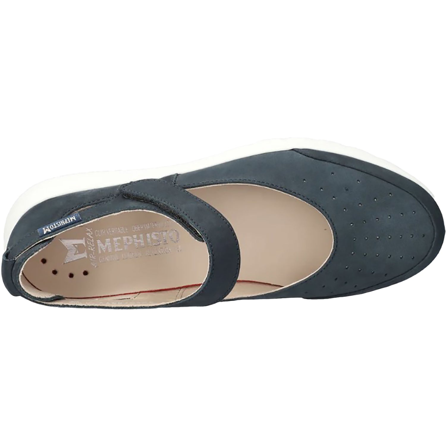 Womens Mephisto Women's Mephisto Marsia Jeans Blue Nubuck Jeans Blue Nubuck