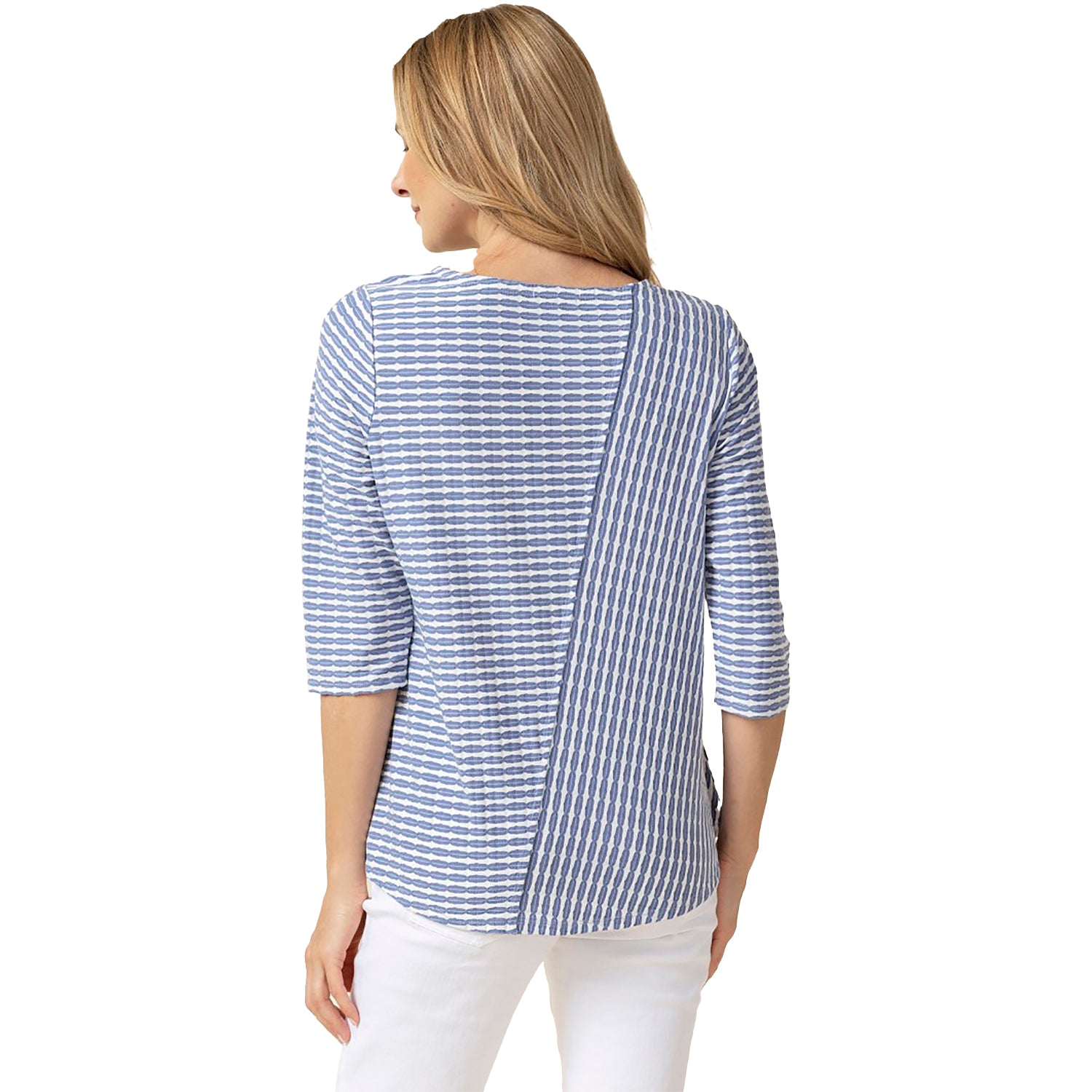 Womens Habitat Women's Habitat Uptown Stripe City Tee Rain Rain