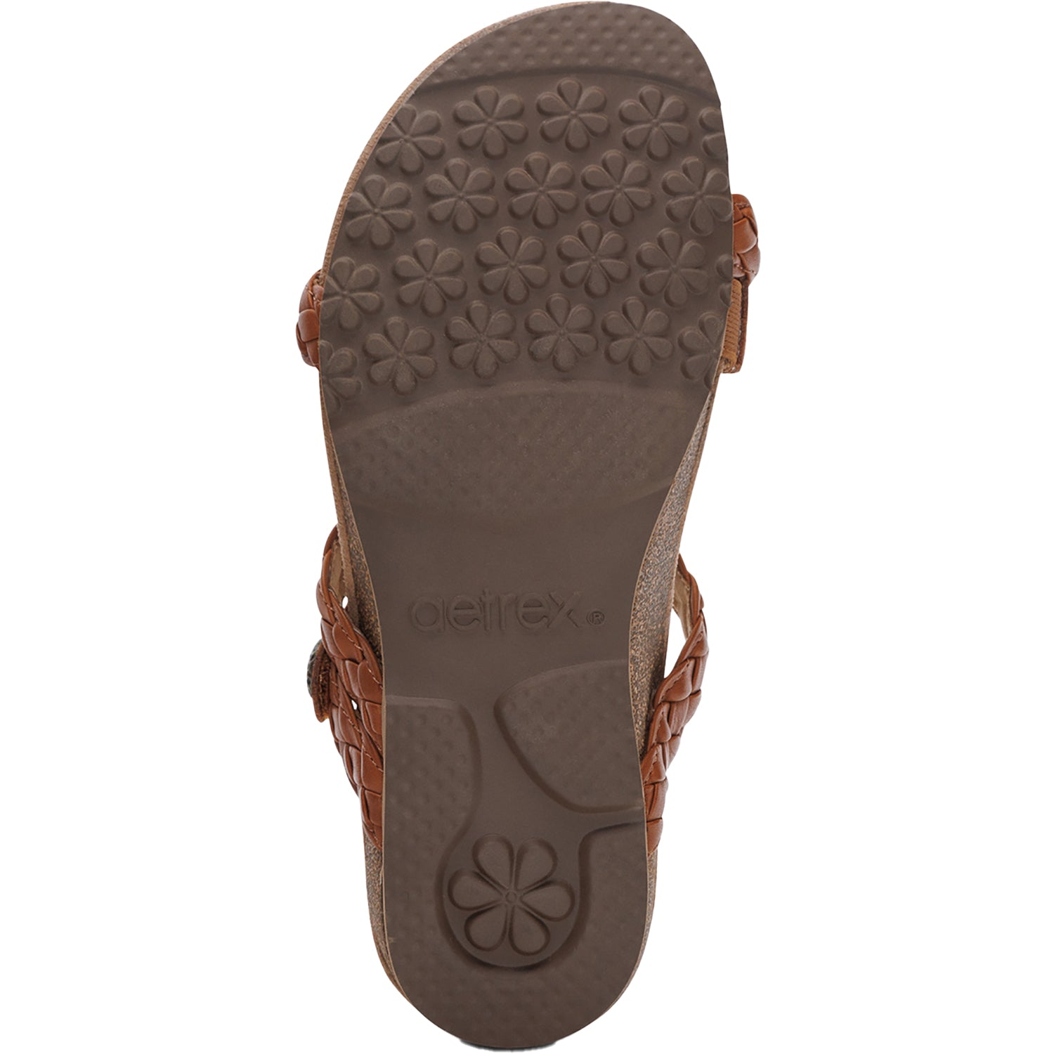 Womens Aetrex Women's Aetrex Josie Ginger Braided Leather Ginger