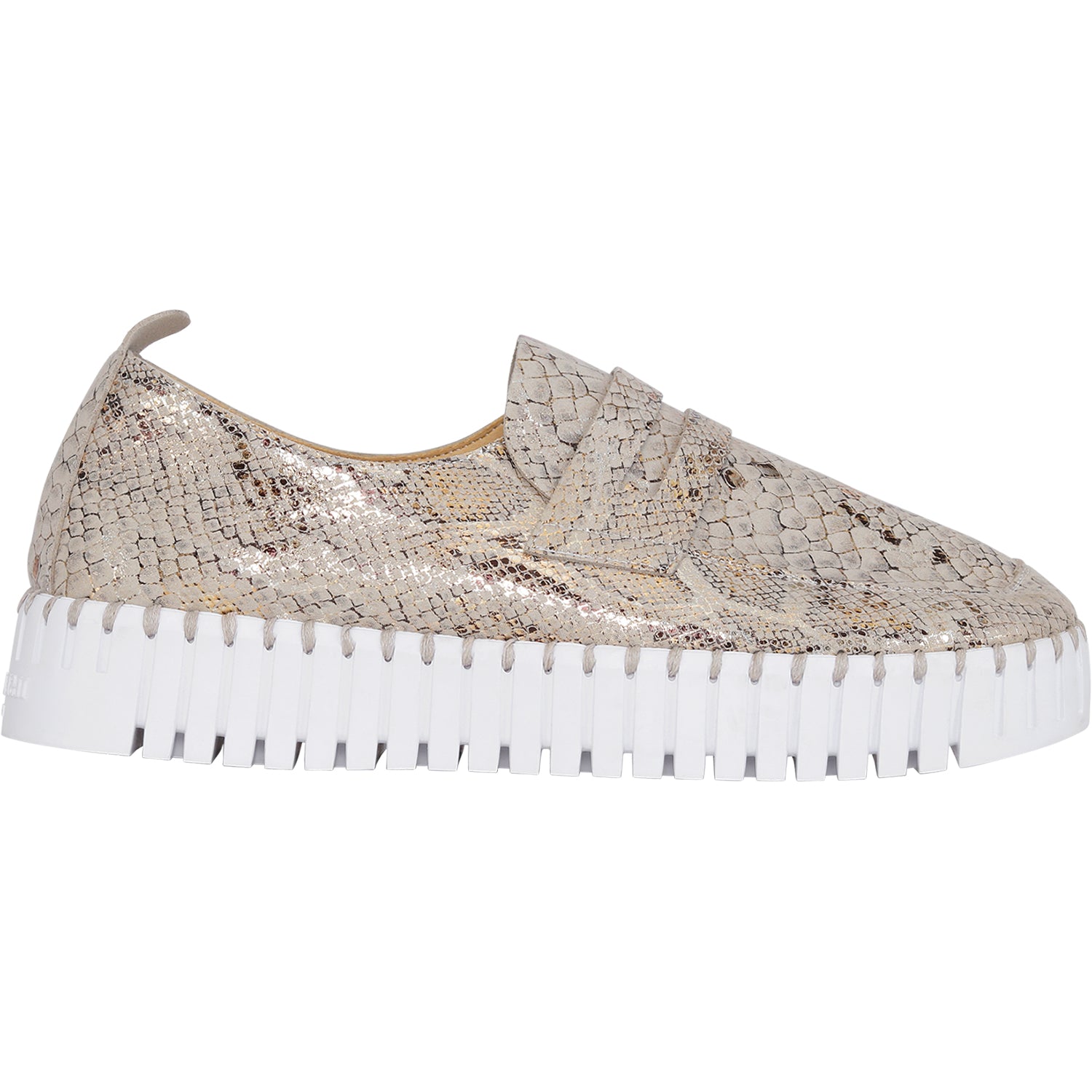 Womens Ilse jacobsen Women's Ilse Jacobsen Tulip 3868 Platform Loafer Wheat Metallic Synthetic Wheat Metallic Synthetic