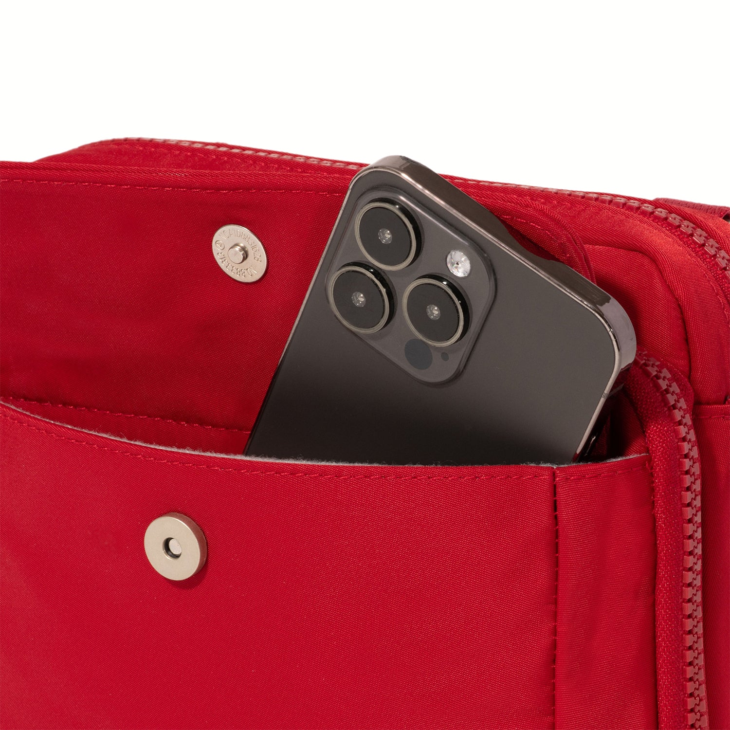 Womens Baggallini Baggallini Modern Double Zip Crossbody Crimson Crimson