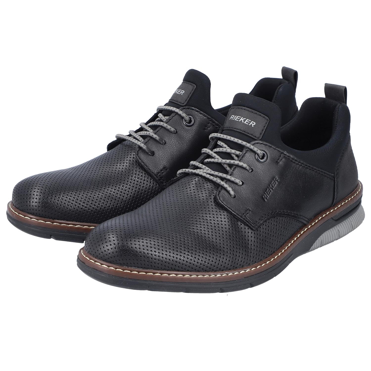 Mens Rieker Men's Rieker 14450-00 Dustin 50 Black Synthetic Black Synthetic