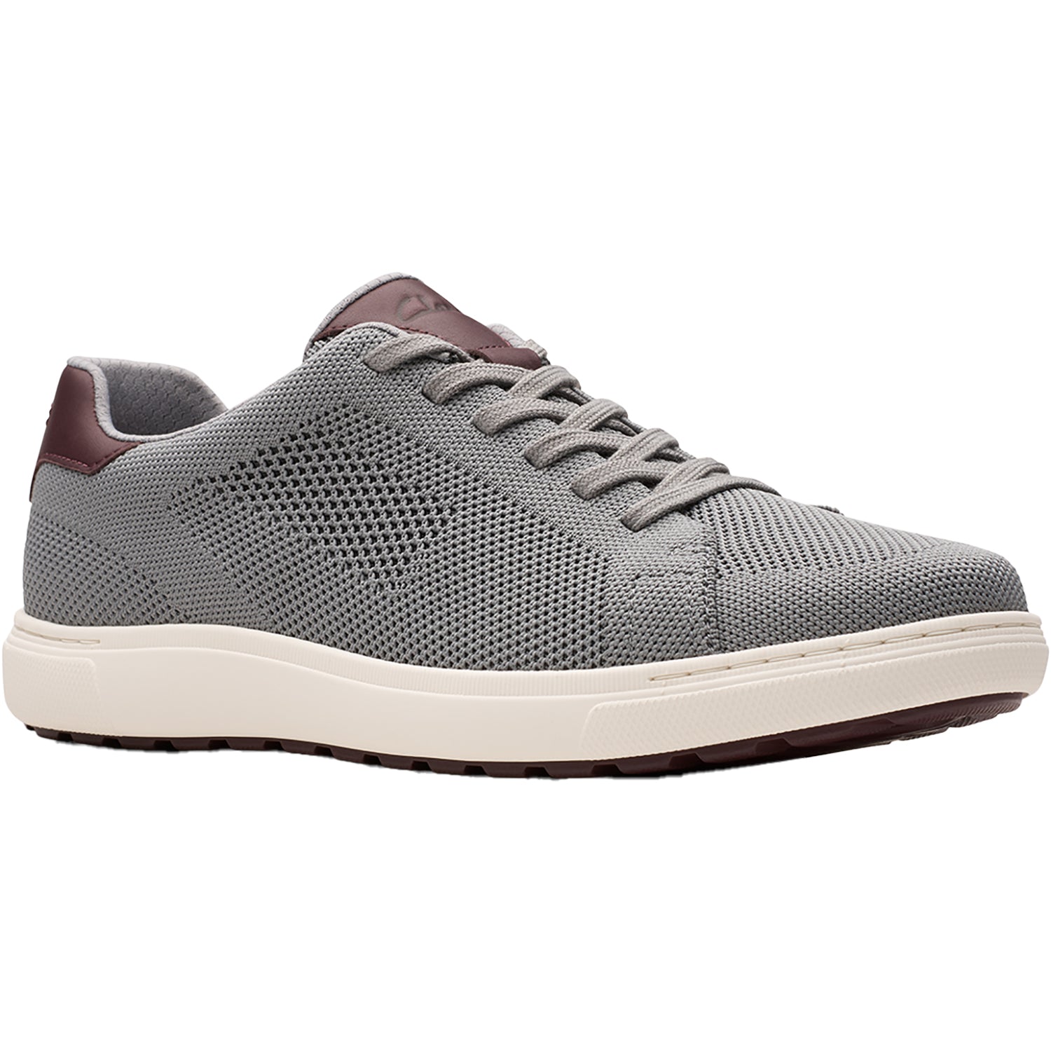Mens Clarks Men's Clarks Mapstone Lace Grey Knit Grey Knit