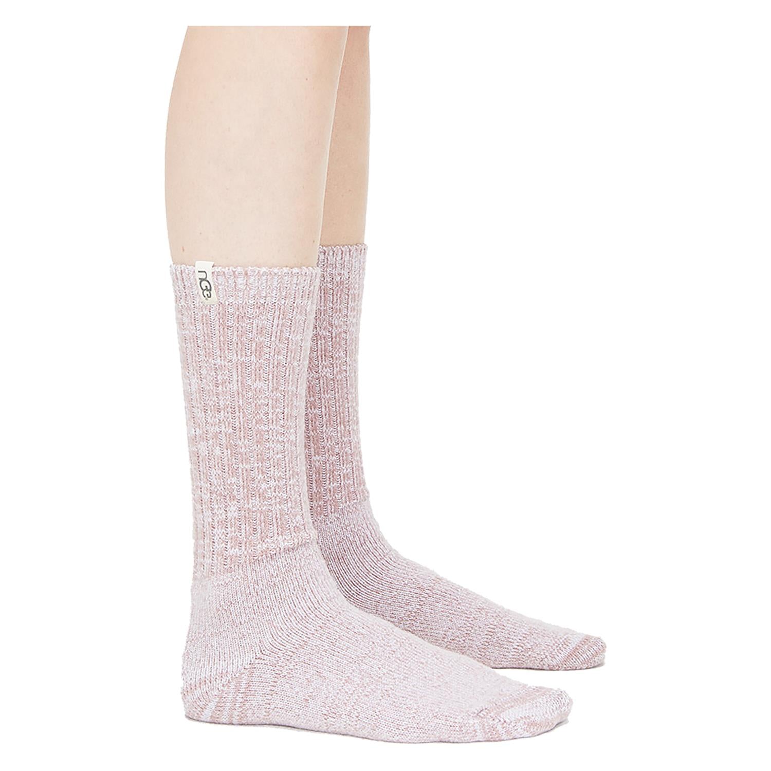 Womens Ugg Women's UGG Rib Knit Slouchy Crew Sock Dusk Dusk