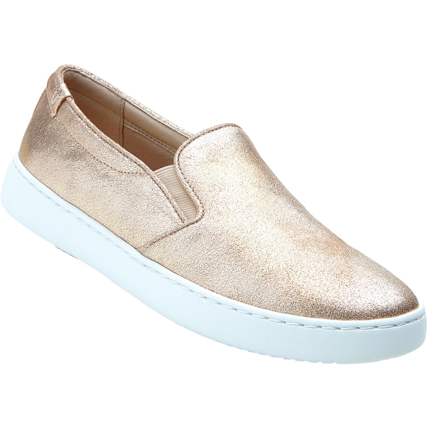 Womens Vionic Women's Vionic Avery Pro Non-Slip Rose Gold Metallic Suede Rose Gold Metallic Suede
