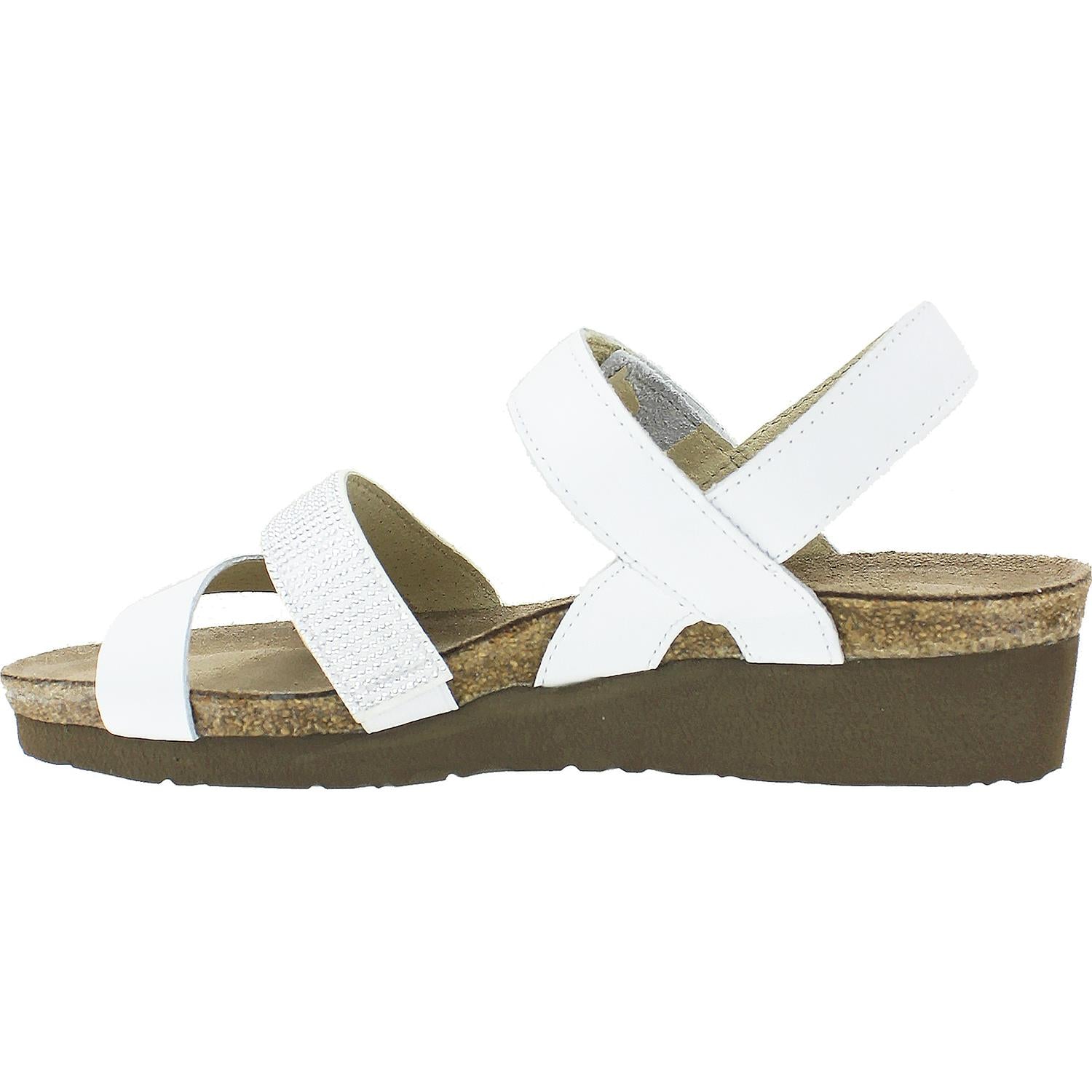 Womens Naot Women's Naot Krista White Leather White Leather
