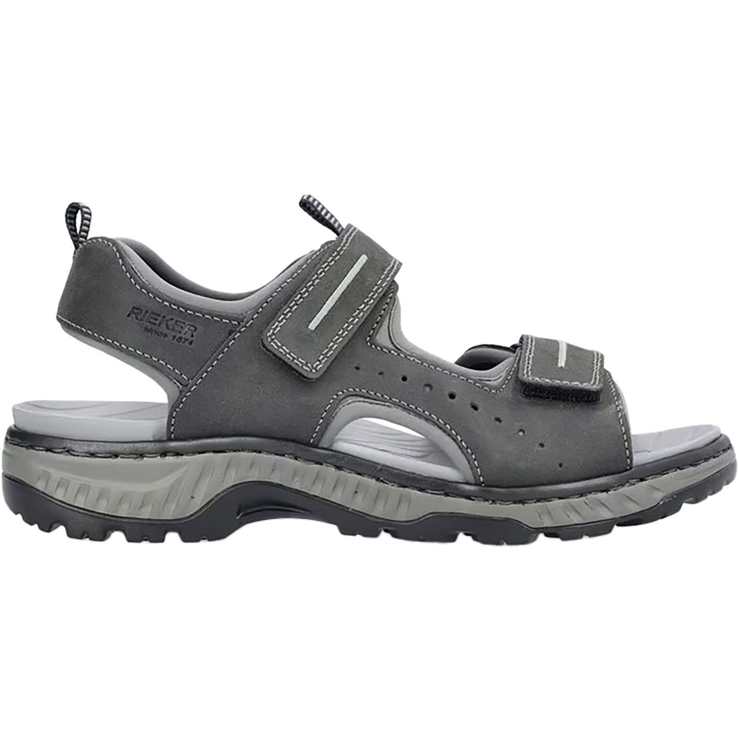 Mens Rieker Men's Rieker 21861-00 CLEMENS 61 Schwarz/Blei Synthetic Schwarz/Blei Synthetic