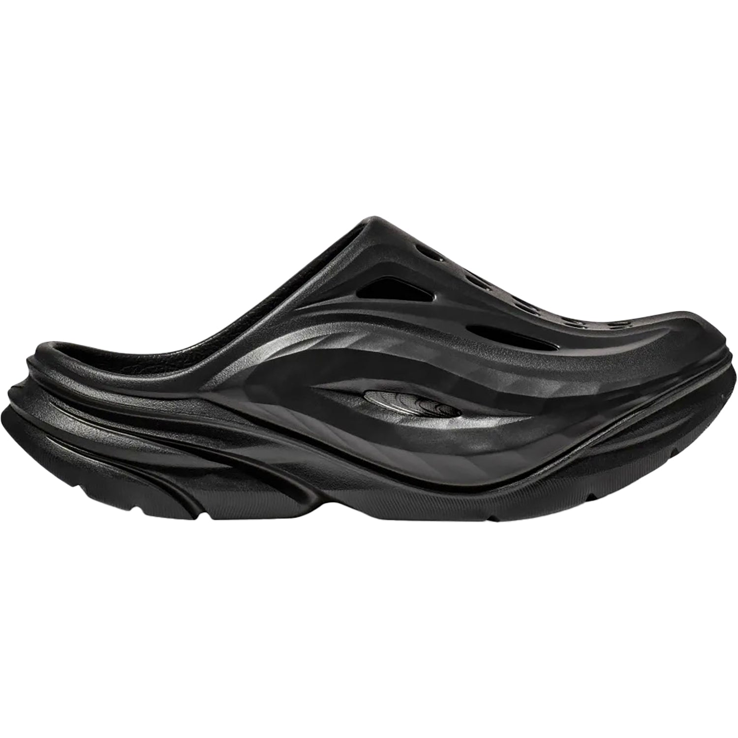 Unisex Hoka one one Unisex Hoka Ora Recovery Mule Black/Black Synthetic Black/Black Synthetic