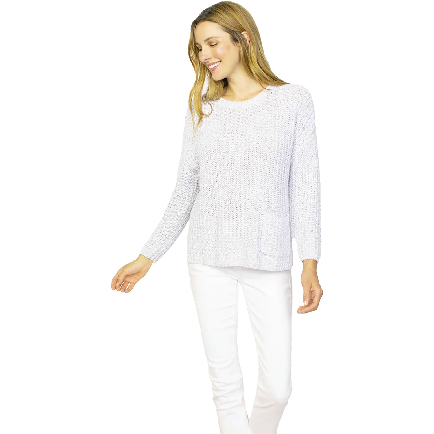 Womens Habitat Women's Habitat Fisherman Rib Pullover Smoke Smoke