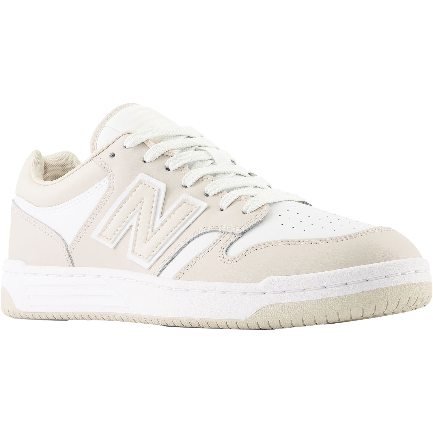 Unisex New balance Unisex's New Balance BB480LBB TimberWolf/White Leather TimberWolf/White