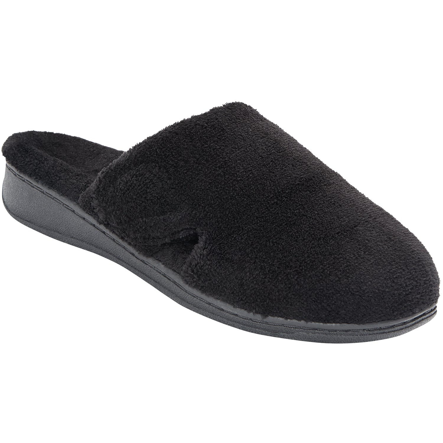 Womens Vionic Women's Vionic Gemma Slippers Black Terrycloth Black Terrycloth