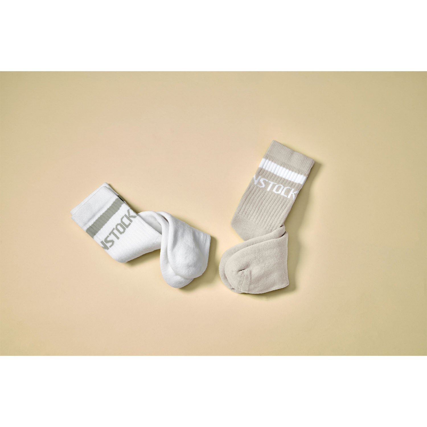 Unisex Birkenstock Women's Birkenstock Cotton Crew Stripe White/Pure Sage White/Pure Sage