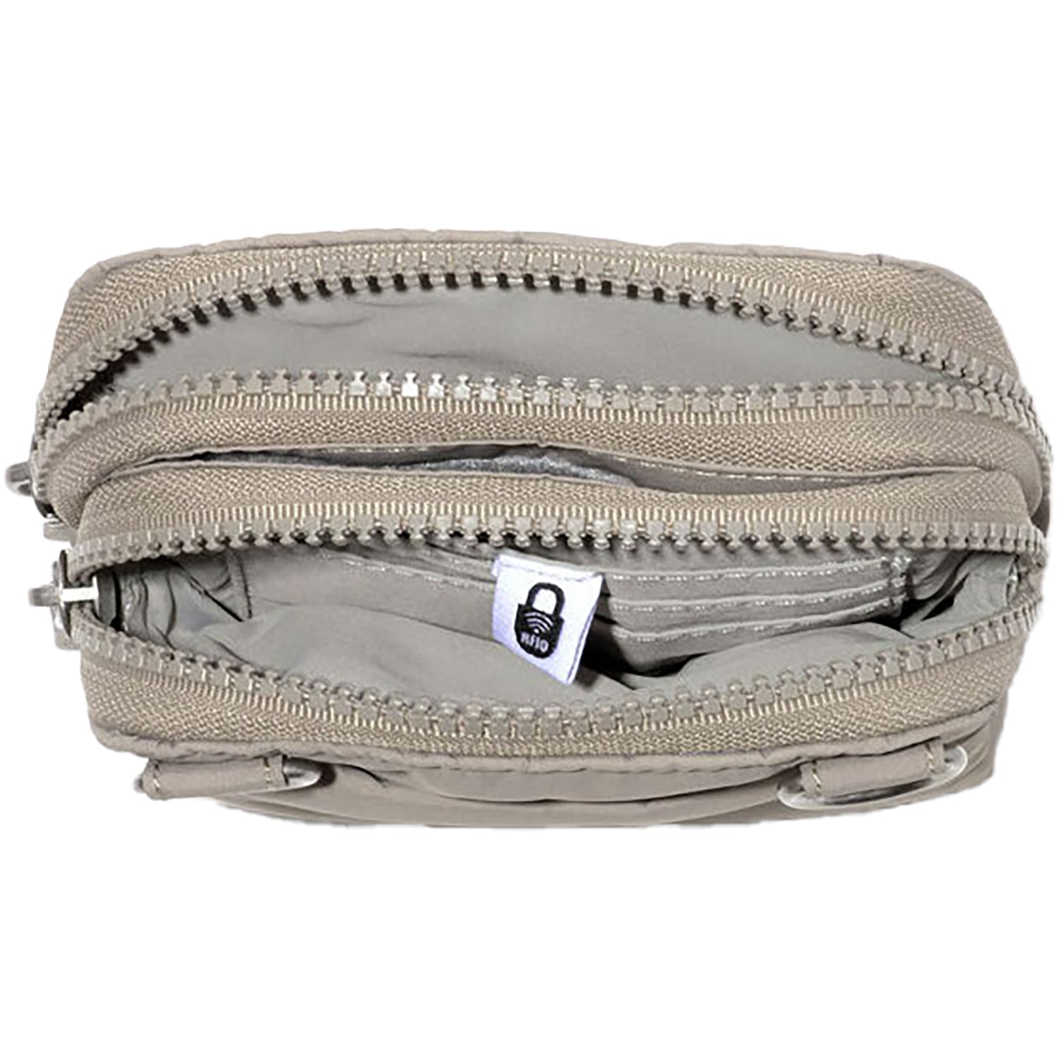 Womens Baggallini Baggallini Modern Take Two RFID Crossbody Moon Rock Puff Nylon Moon Rock Puff Nylon
