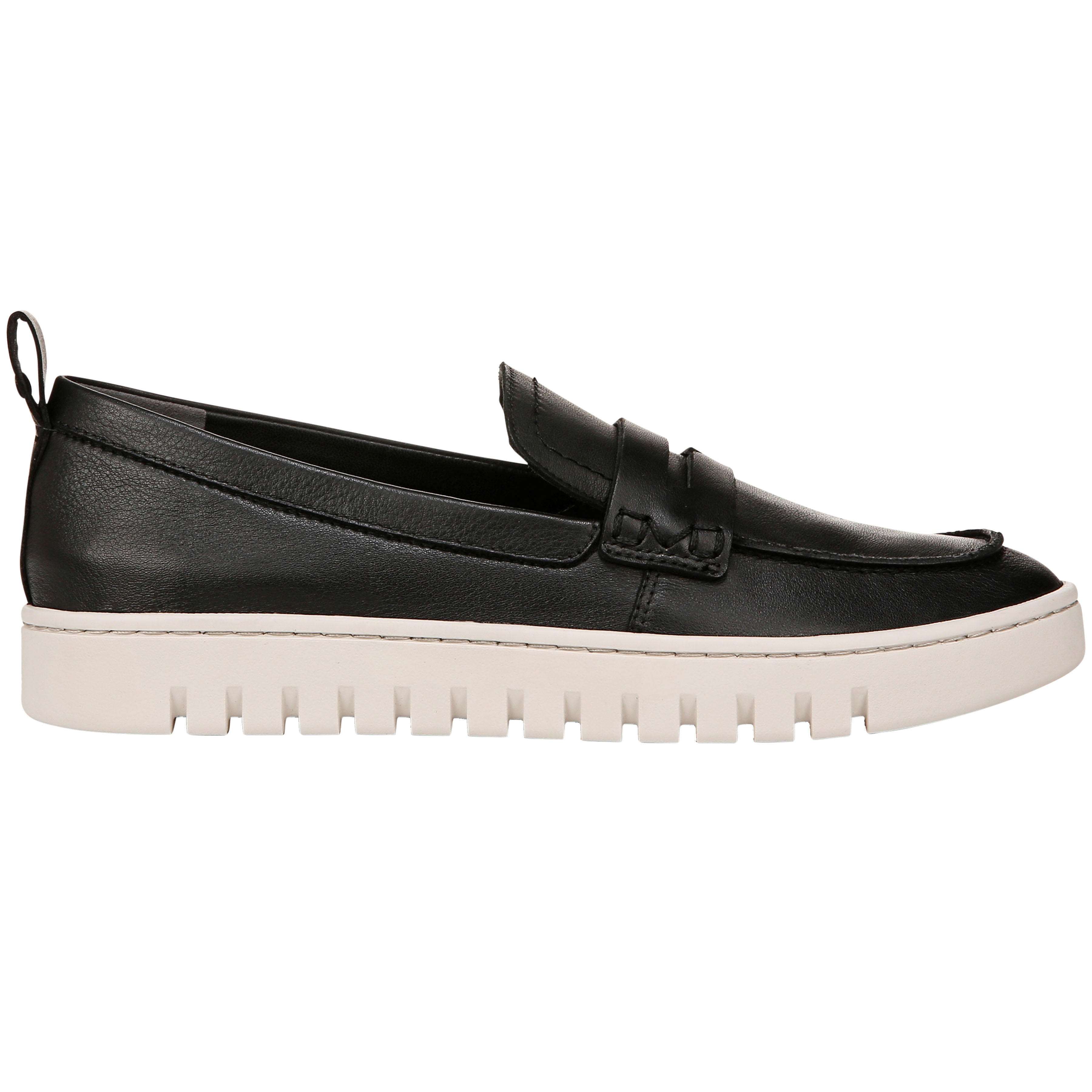 Womens Vionic Women's Vionic Uptown Loafer Black/White Leather Black/White Leather