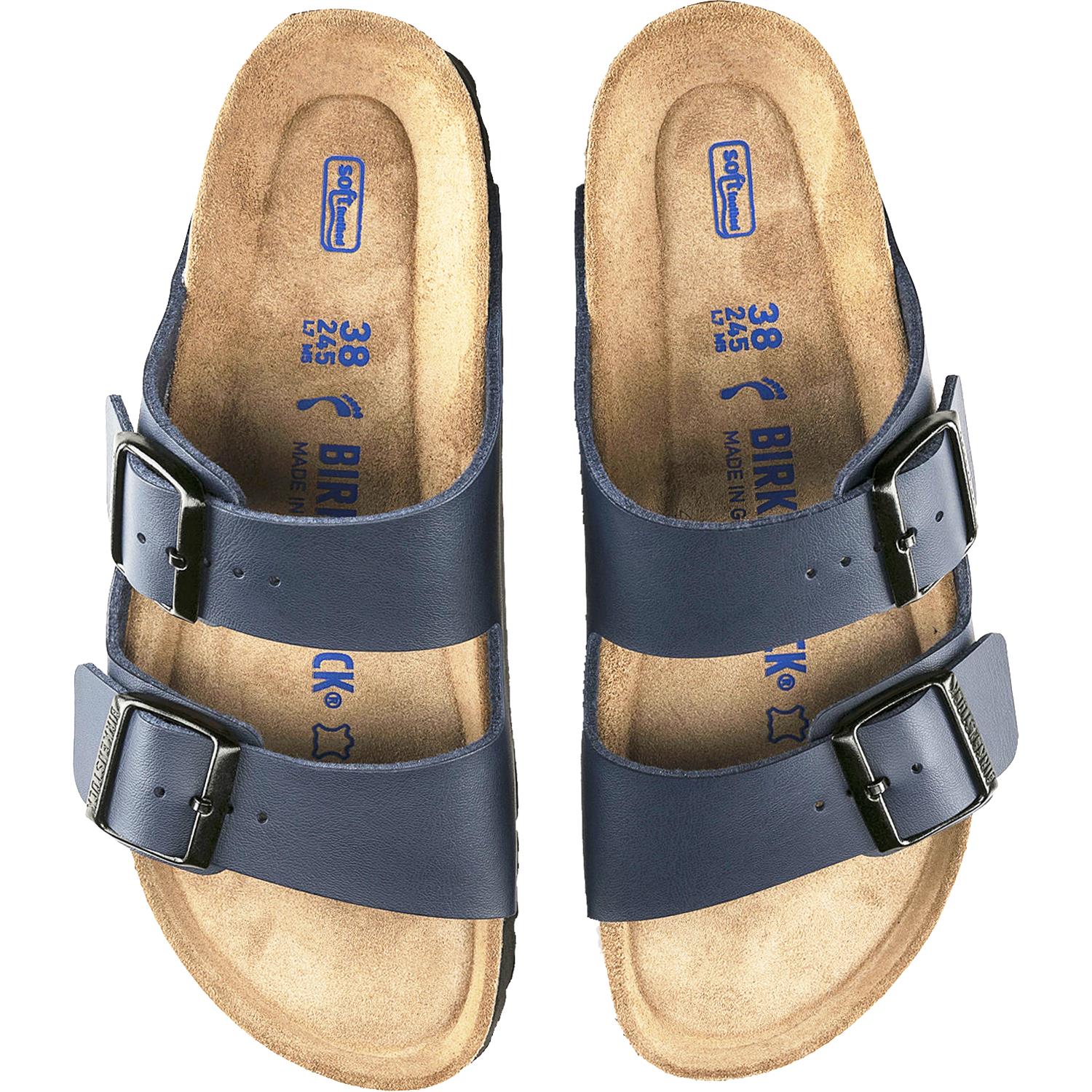 Unisex Birkenstock Unisex Birkenstock Arizona Soft Footbed Blue Birko-Flor Blue Birko-Flor
