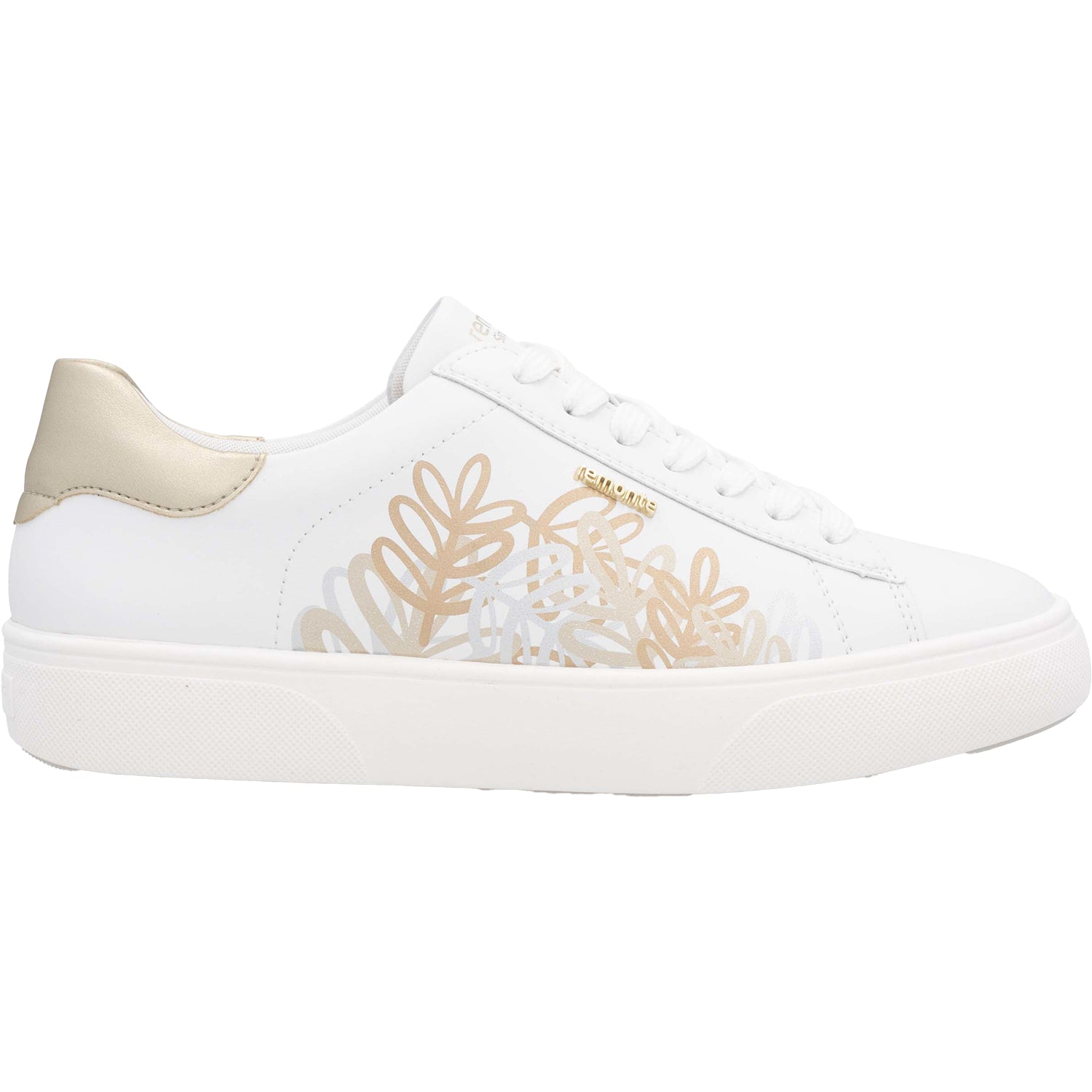 Womens Remonte Women's Remonte D2J00-81 White/Gold Leather White/Gold Leather