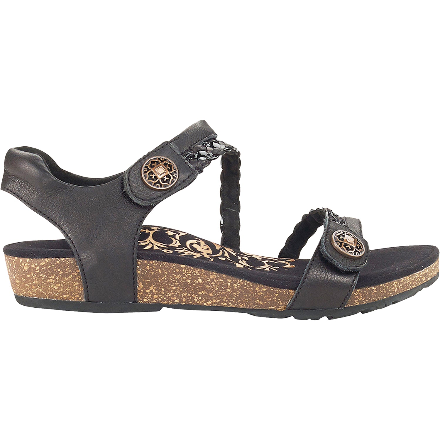 Womens Aetrex Women's Aetrex Jillian Black Leather Black Leather