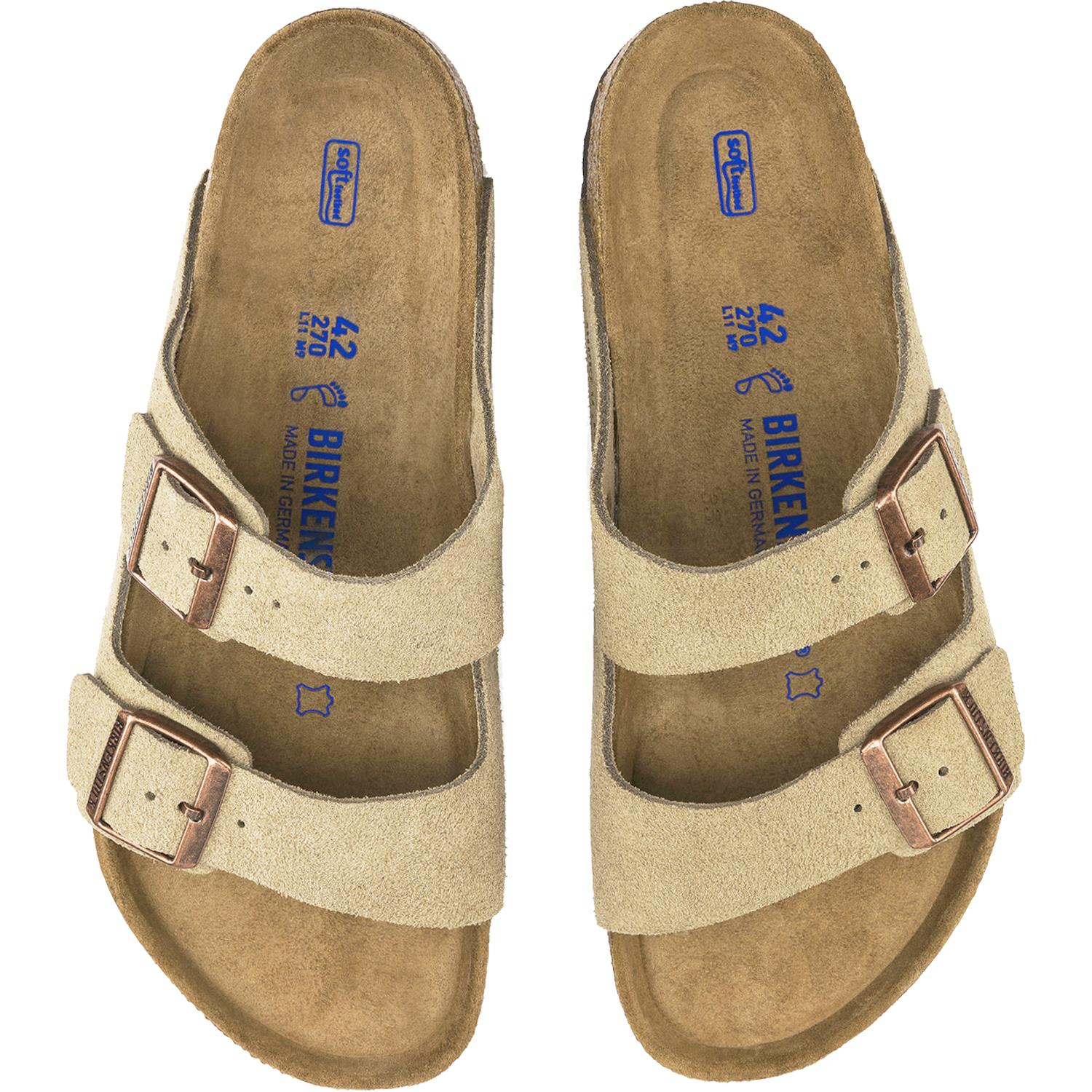 Unisex Birkenstock Unisex Birkenstock Arizona Soft Footbed Taupe Suede Taupe Suede