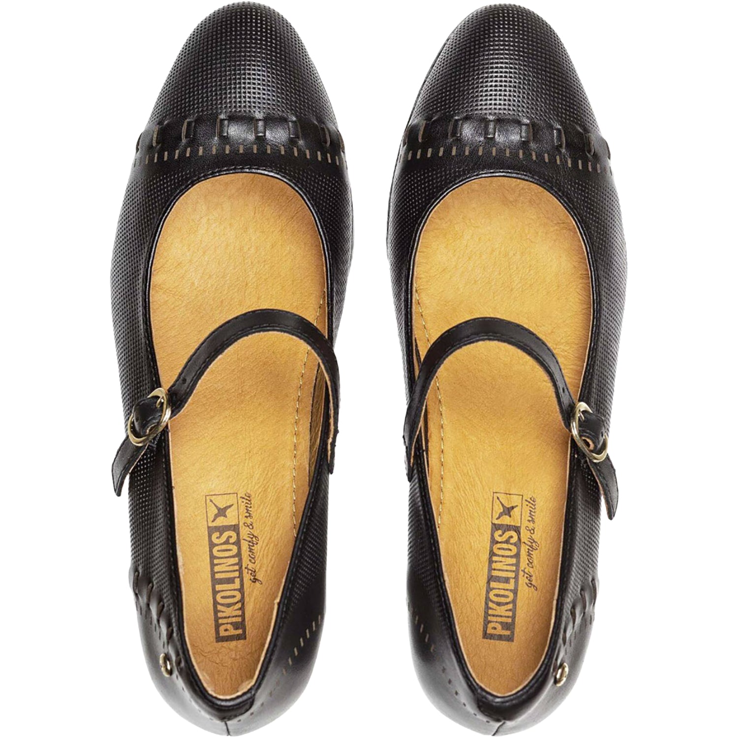 Womens Pikolinos Women's Pikolinos Calafat W1Z-5797 Black Leather Black Leather