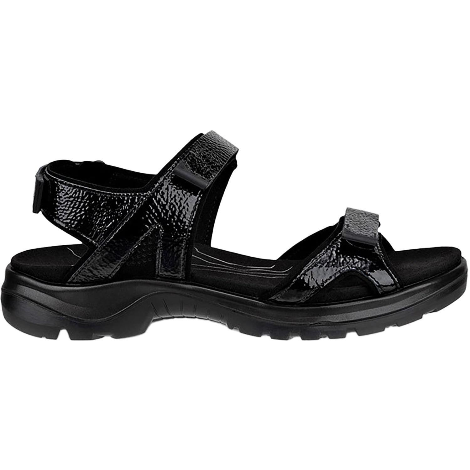 Womens Ecco Women's Ecco Yucatan 2.0 3s Black Crinkle Patent Black Crinkle Patent