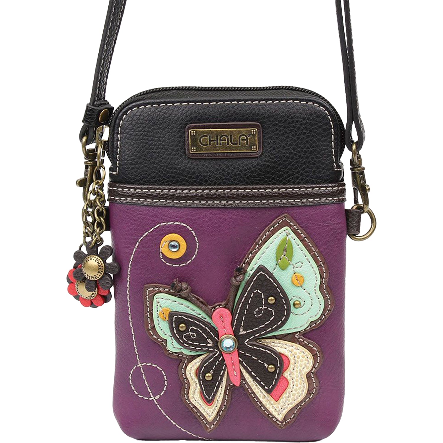 Chala Chala Butterfly Cellphone Crossbody Purple Purple