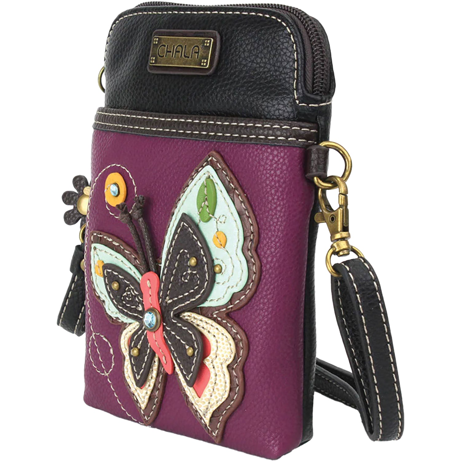 Chala Chala Butterfly Cellphone Crossbody Purple Purple