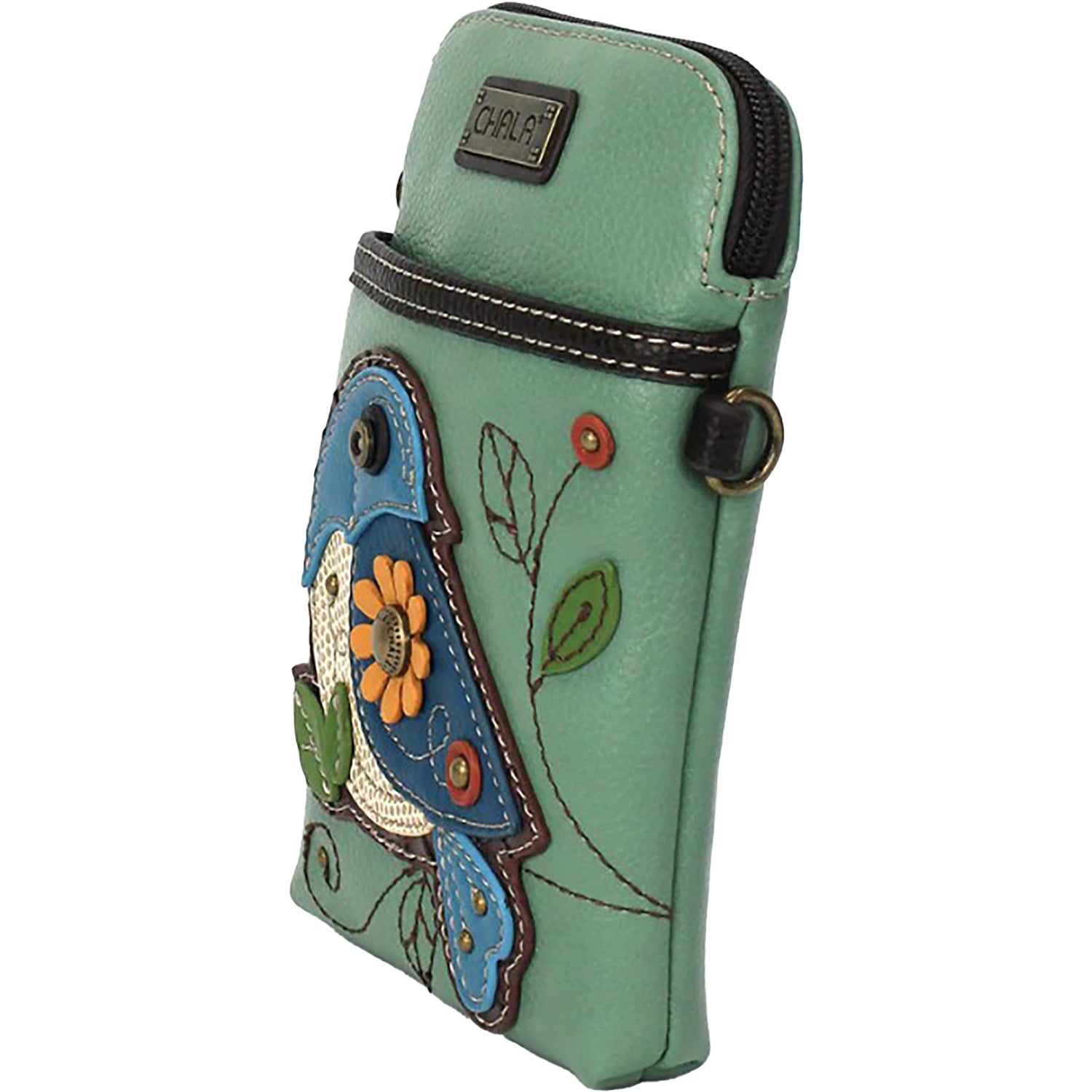 Chala Chala Bird Cell Phone Crossbody Teal Teal