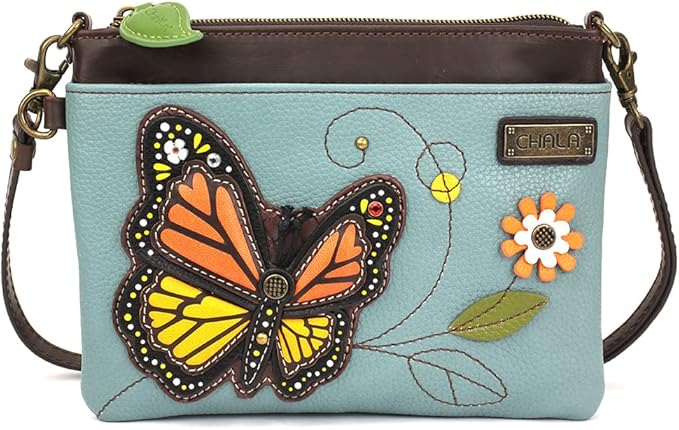 Chala Chala Monarch Butterfly Mini Crossbody Blue Blue