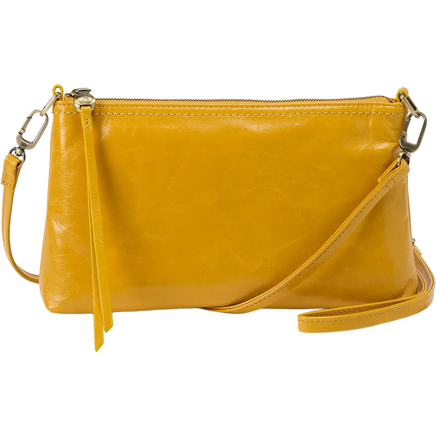 Womens Hobo Hobo International Darcy Crossbody Sun Glow Polished Leather Sun Glow