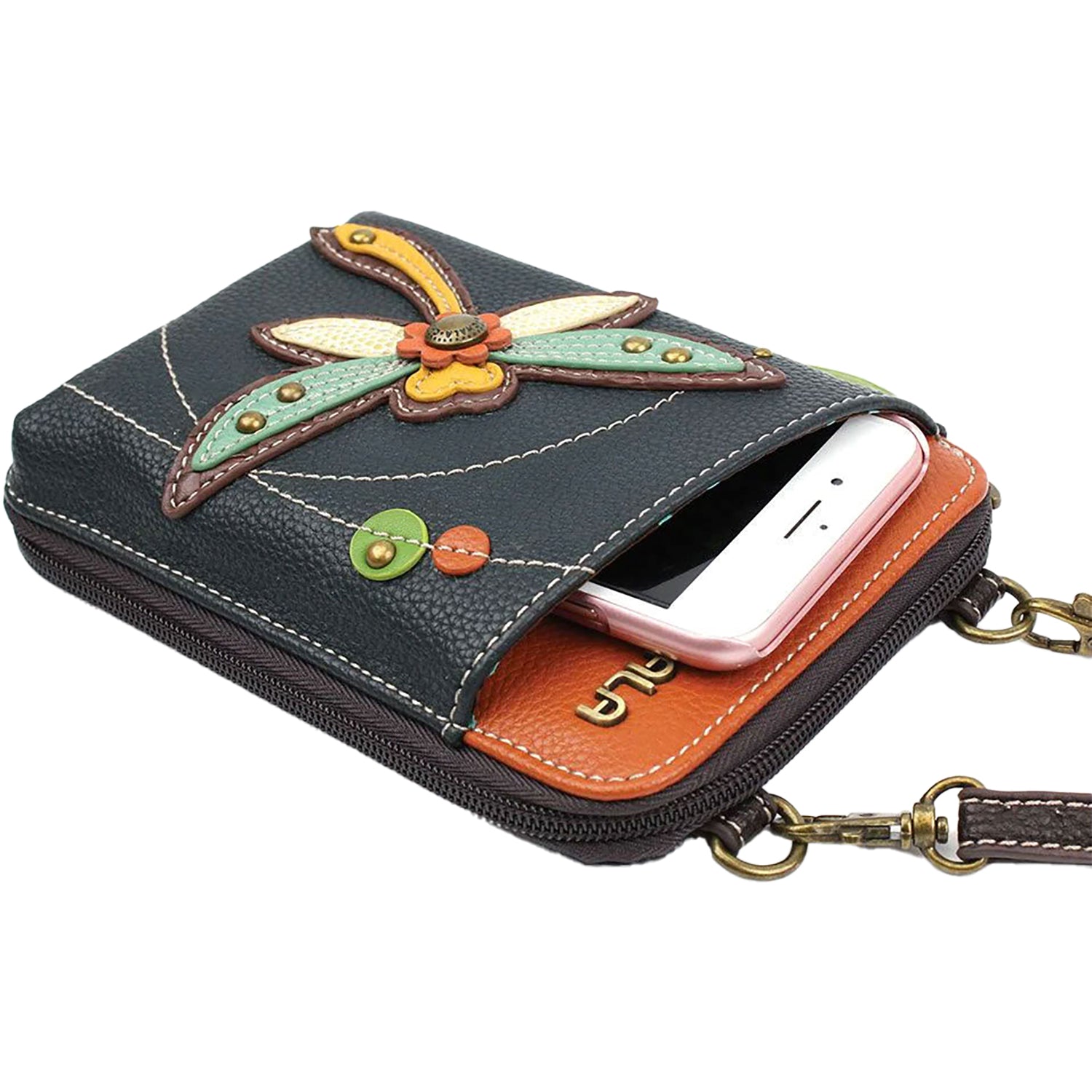 Womens Chala Chala Handbags Dragonfly Wallet Crossbody Navy Navy