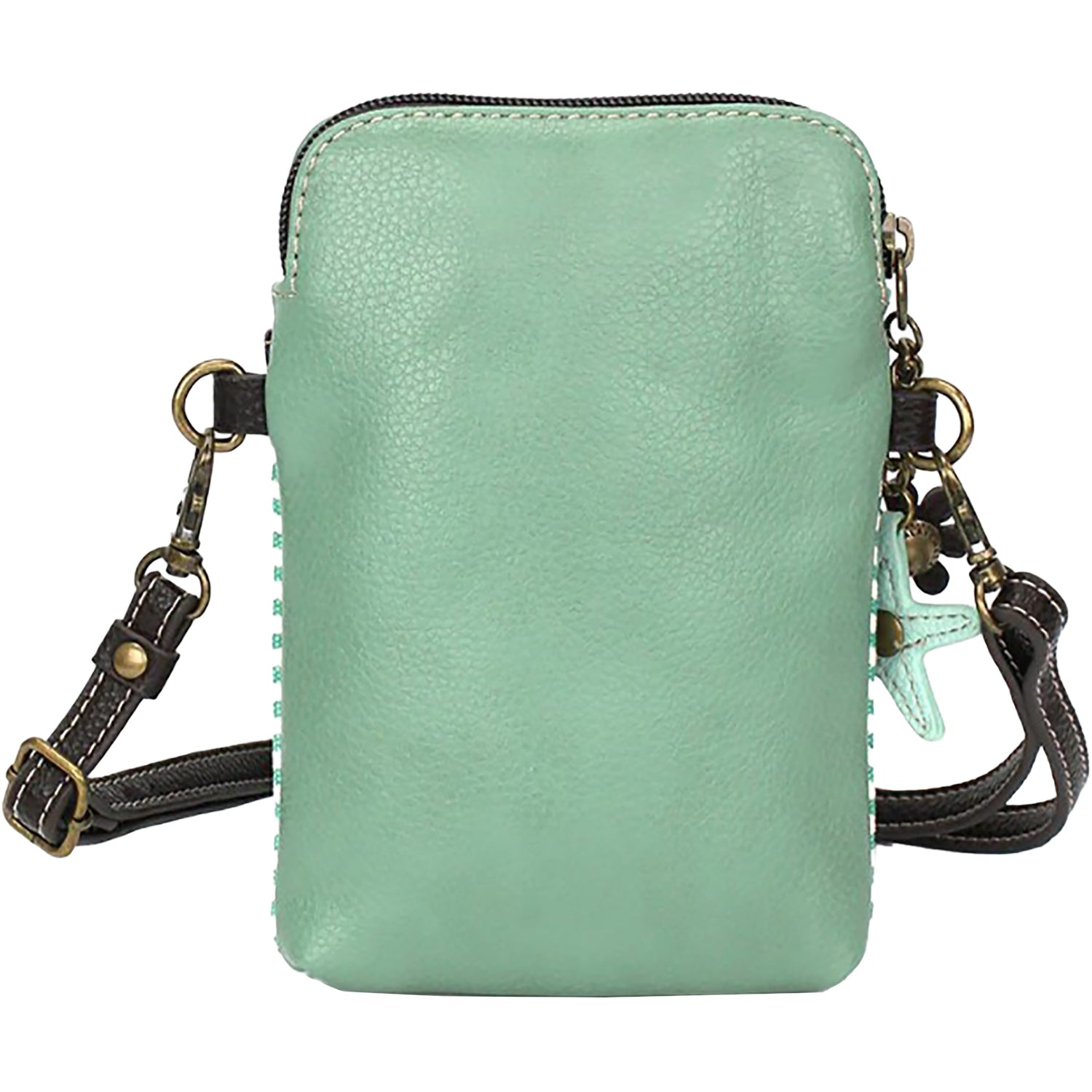 Chala Chala Dolphin Cell Phone Crossbody Teal Stripe Teal Stripe